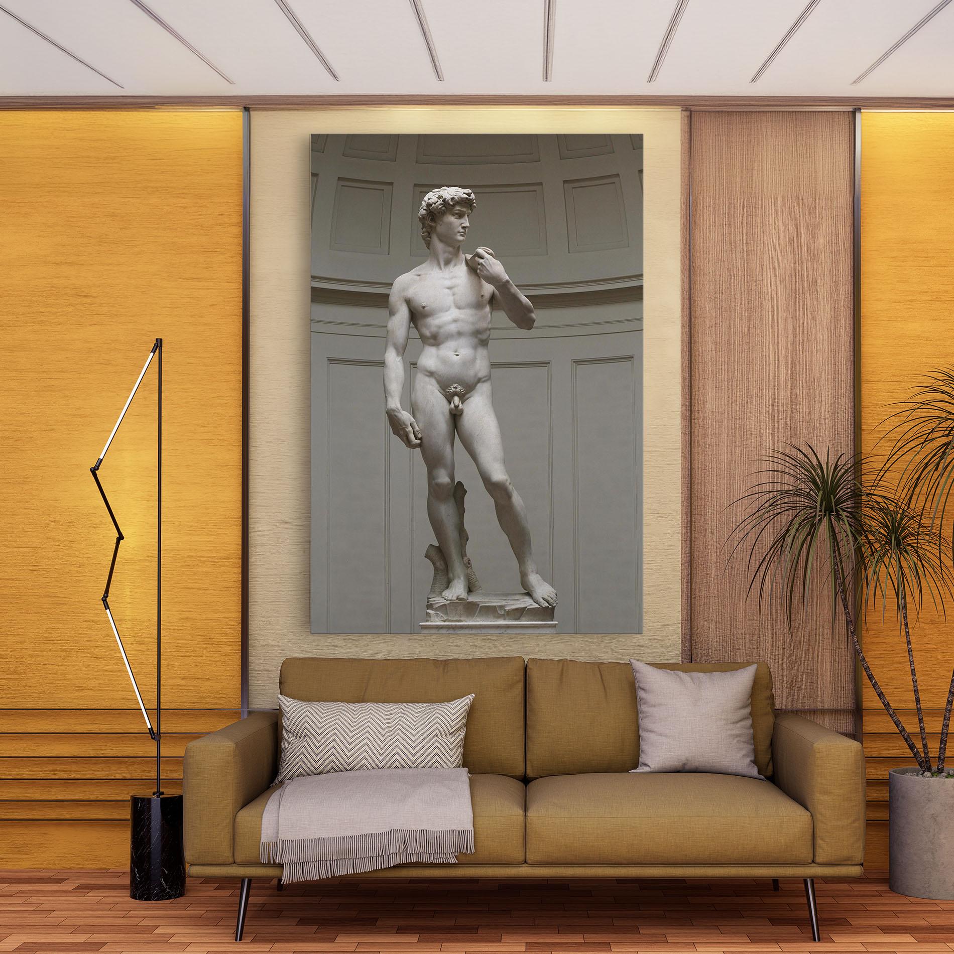 Leinwandbild Michelangelo Statue mockup 9
