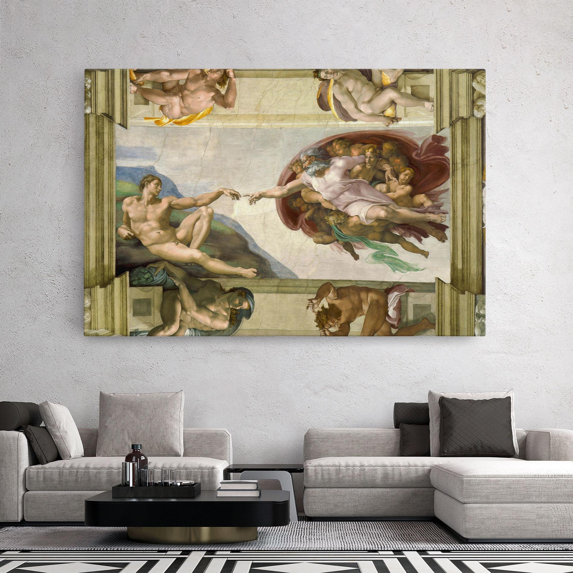 Leinwandbild Creacion De Adam mockup 2