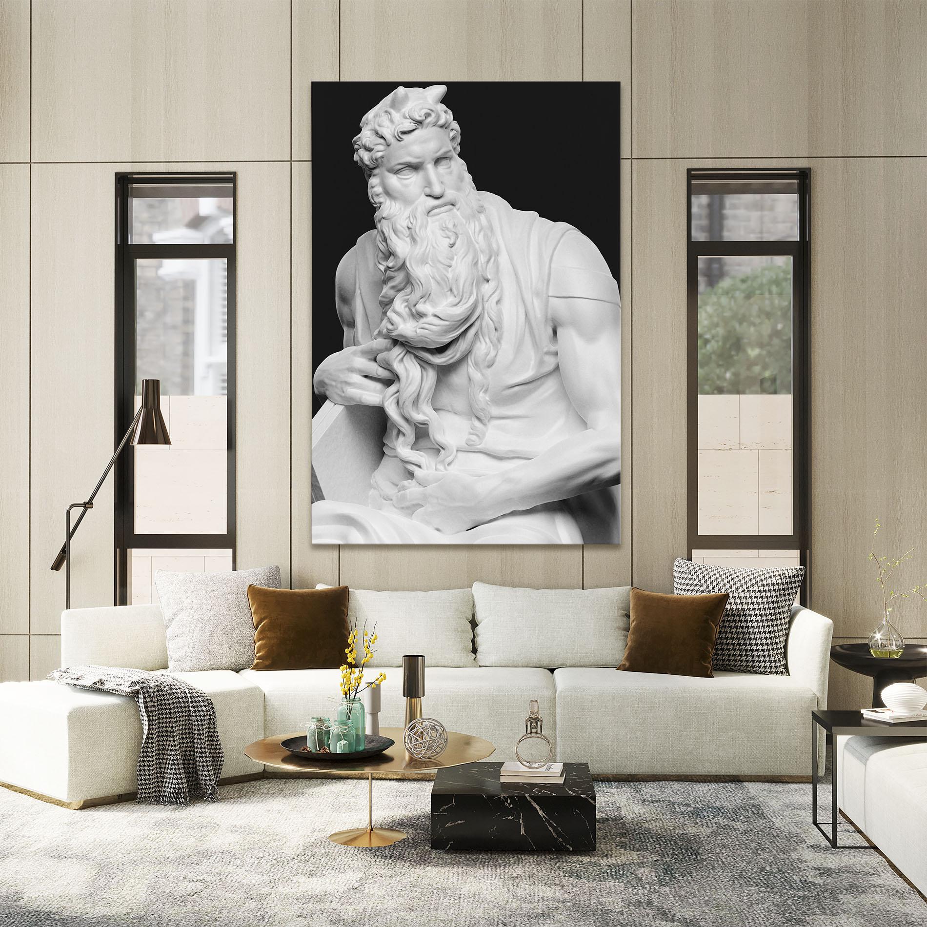 Leinwandbild Moses Statue mockup 2