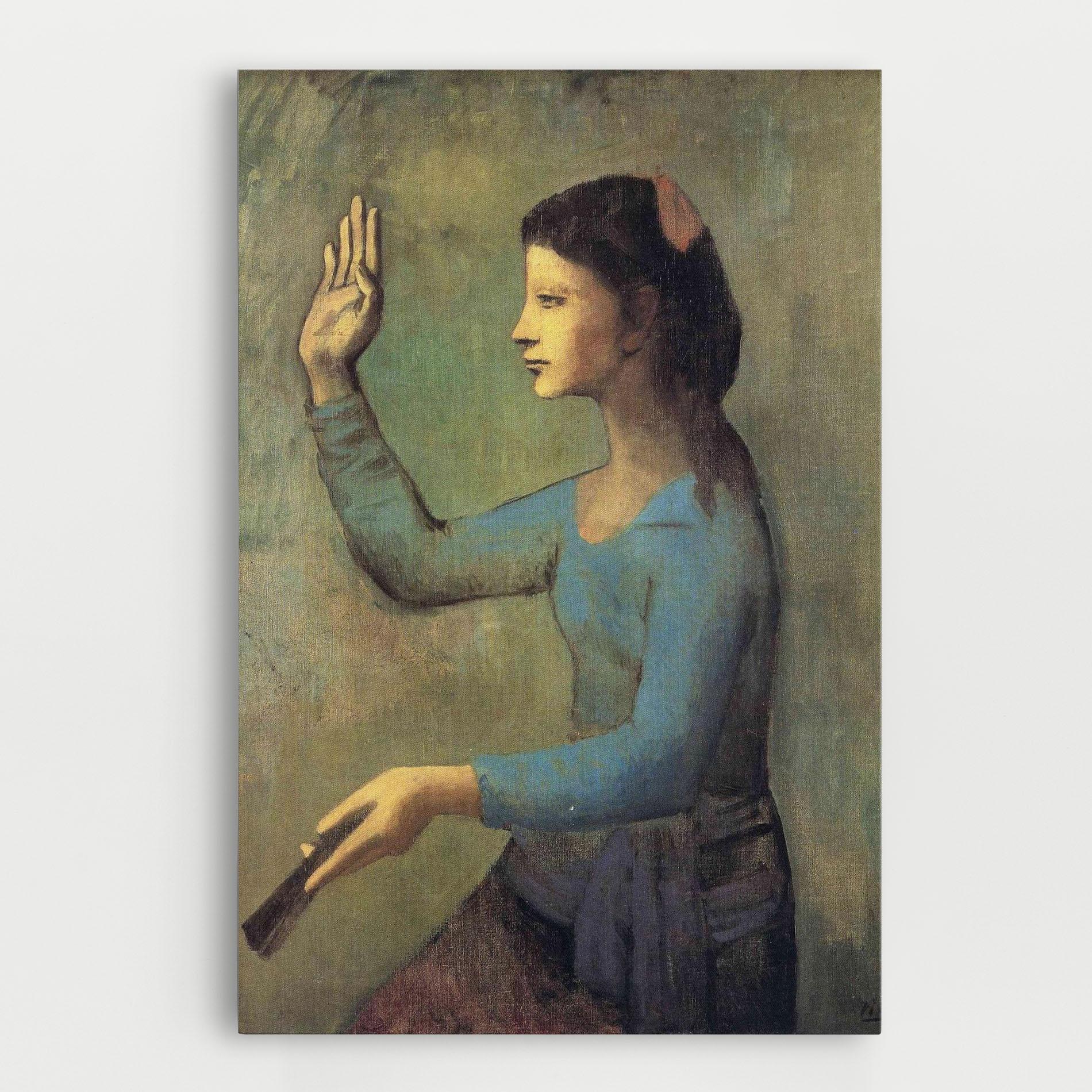 Leinwandbild Lady With A Fan mockup 0