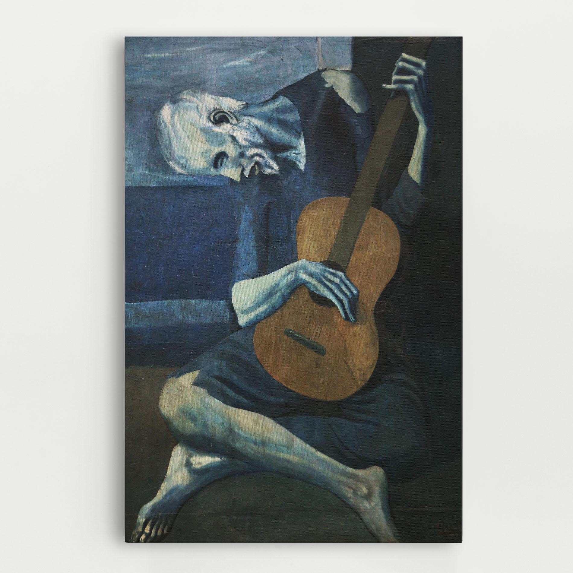 Leinwandbild Old Guitarist mockup 0