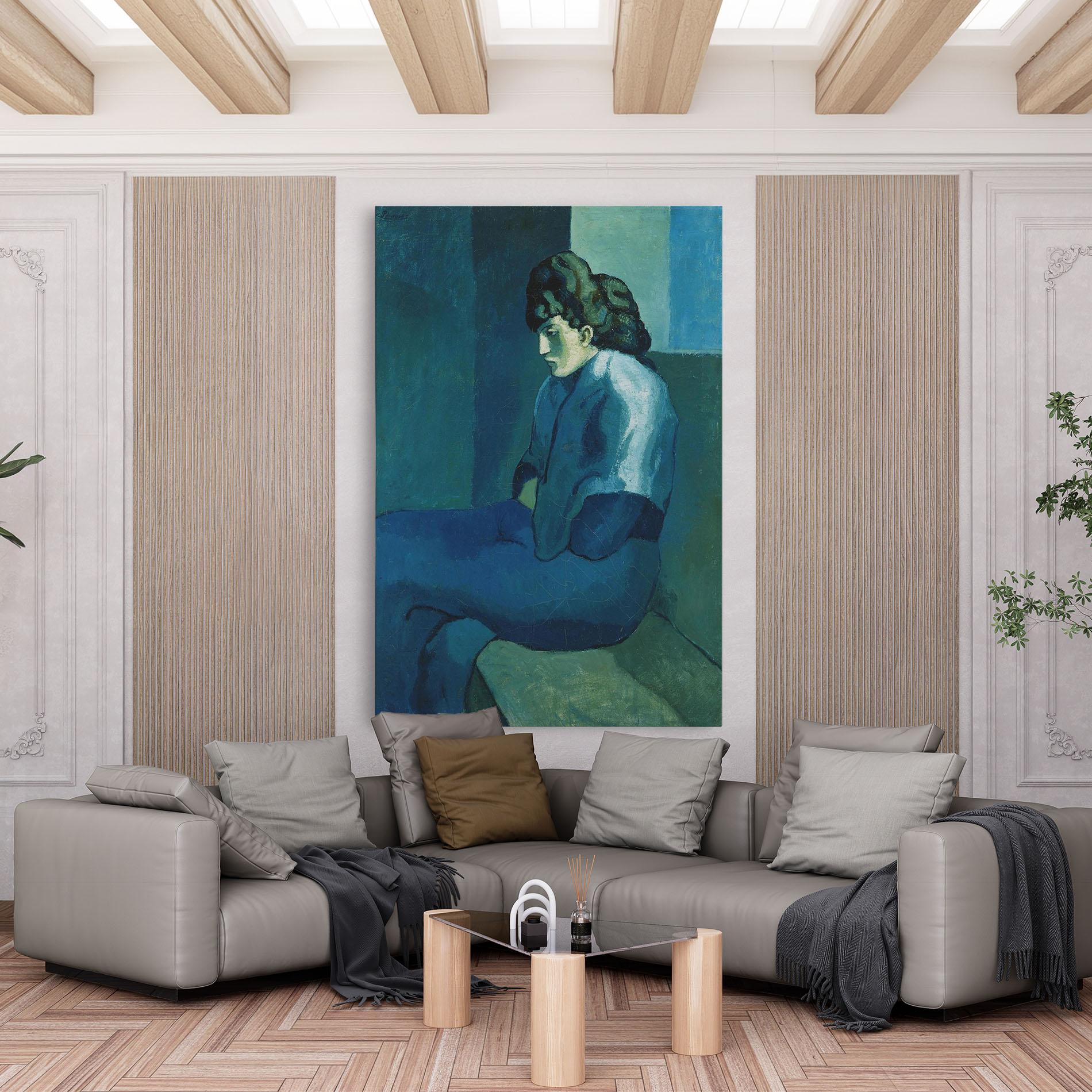 Leinwandbild Femme Assise mockup 6