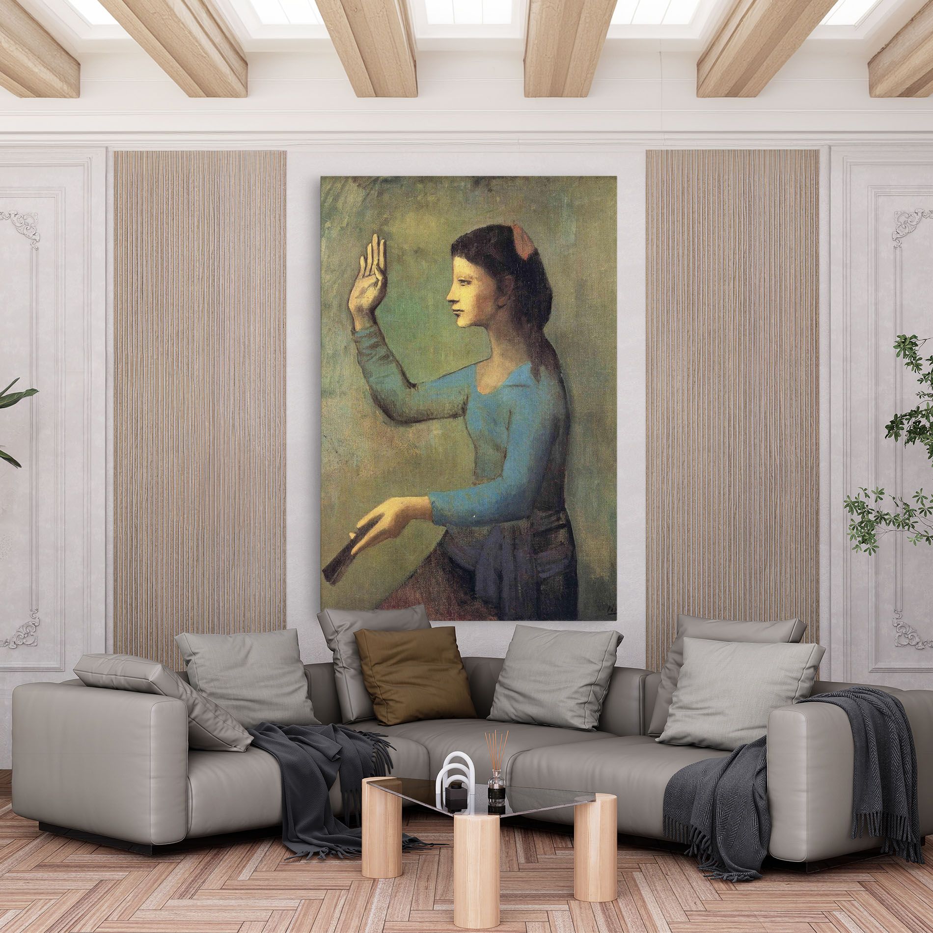 Lady With A Fan mockup 6