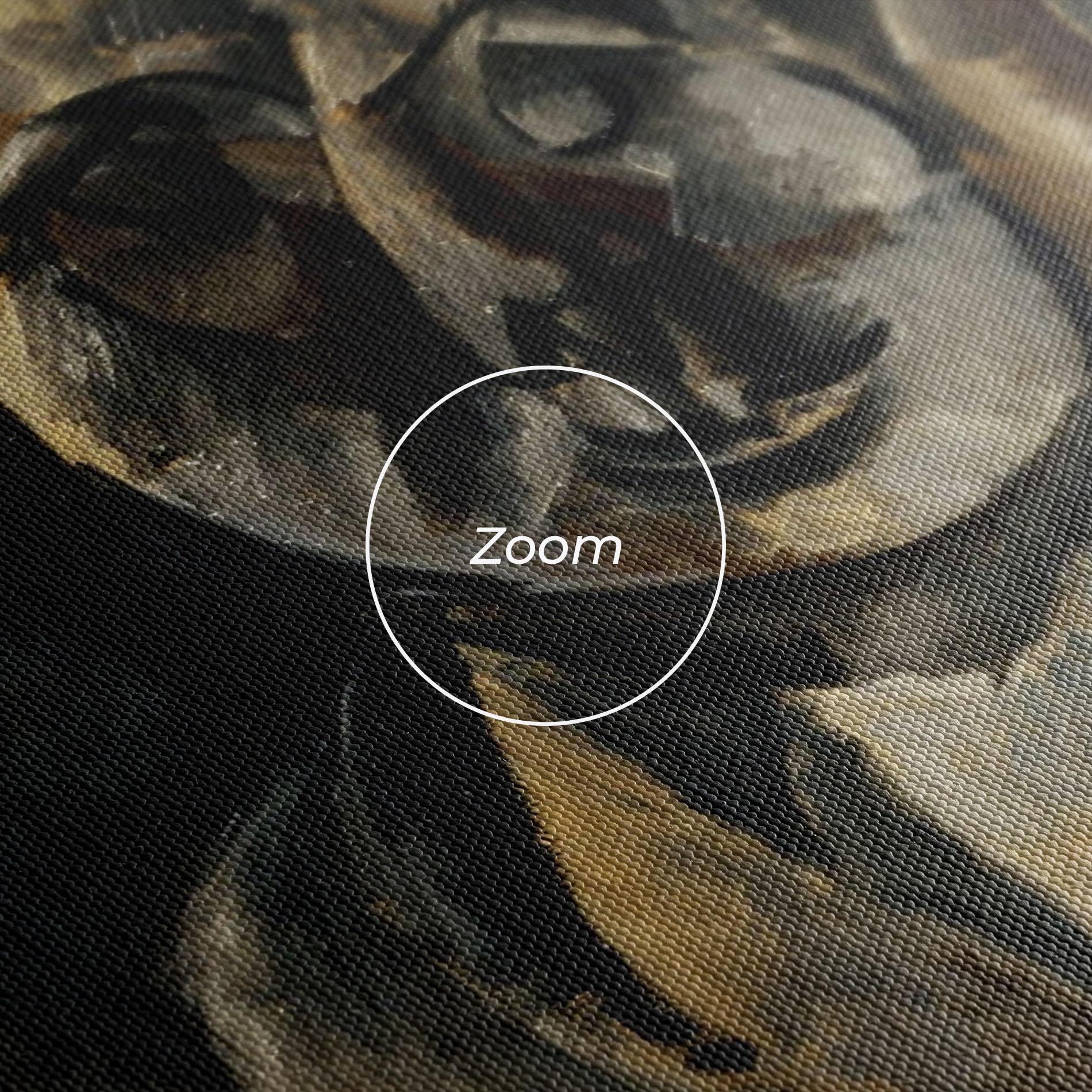 Leinwandbild Woman With Mustard mockup 3