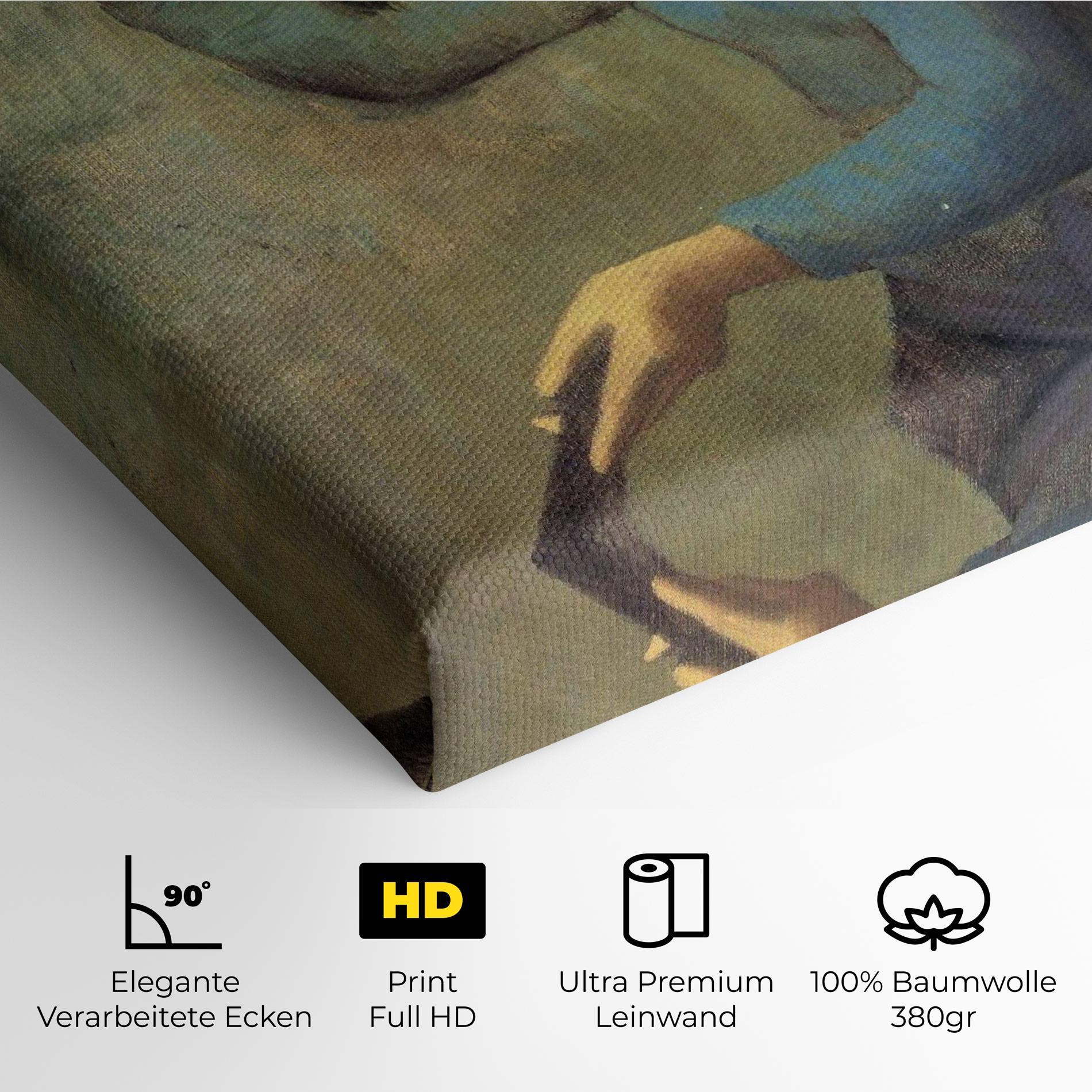 Leinwandbild Lady With A Fan mockup 4