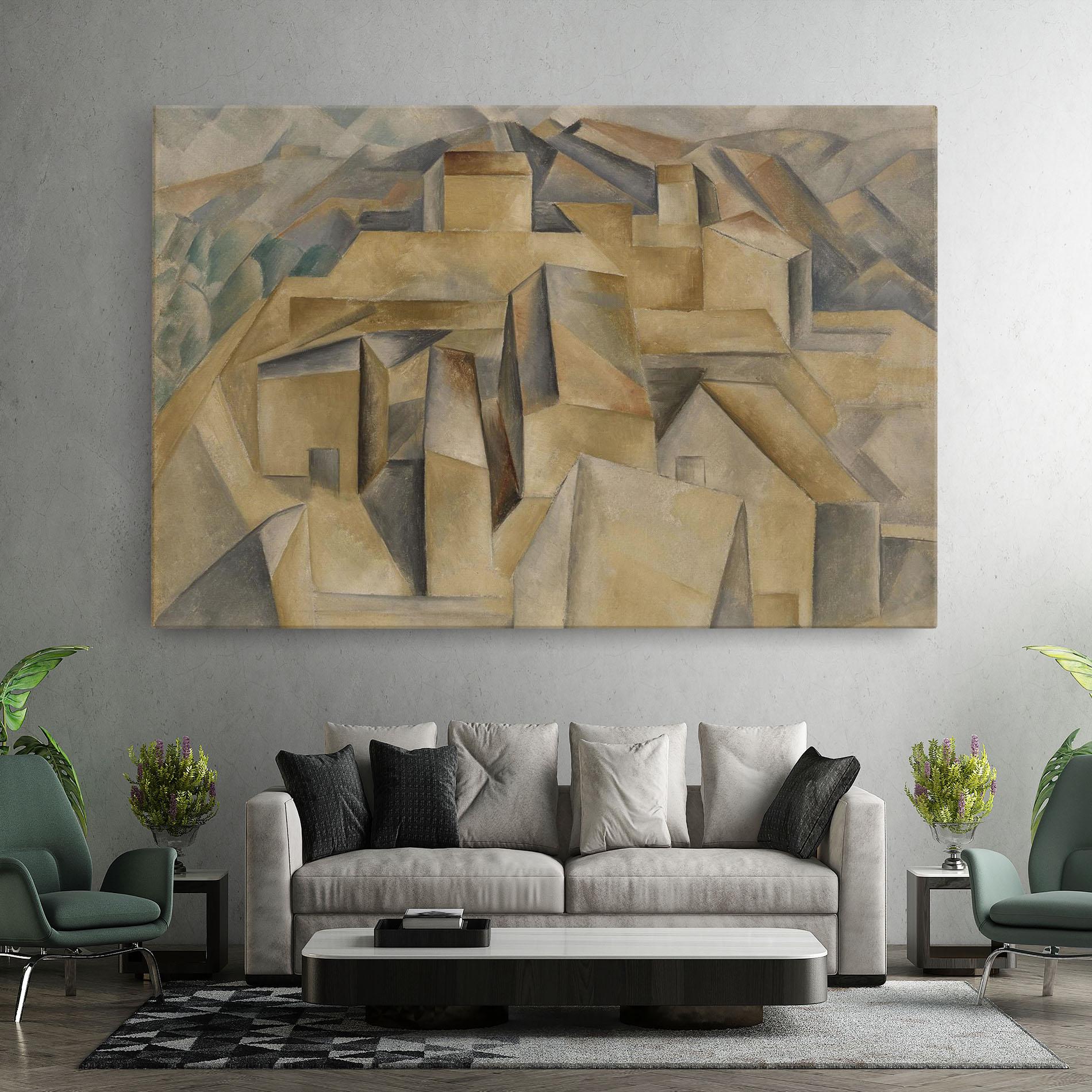 Leinwandbild Houses On The Hill mockup 7