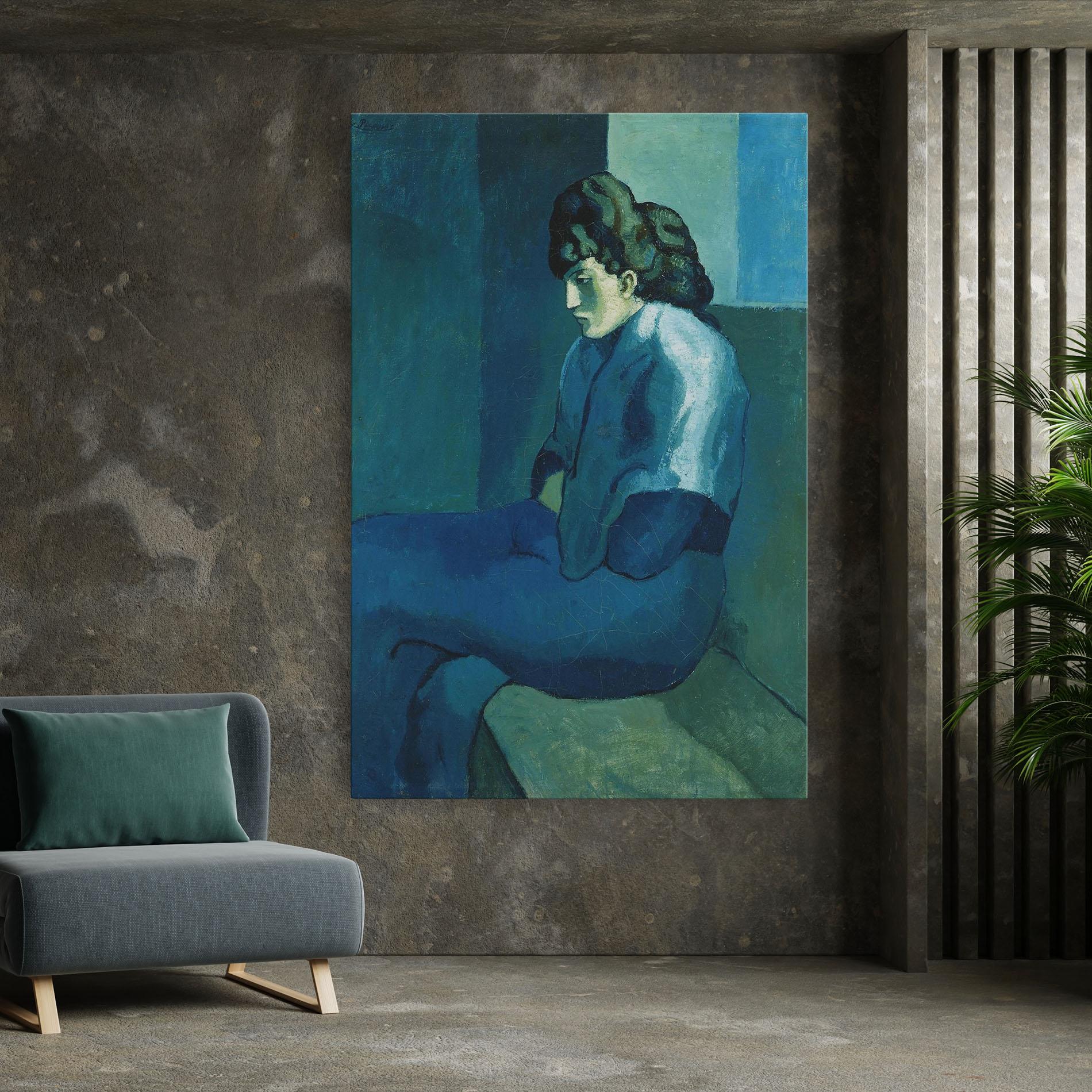 Leinwandbild Femme Assise mockup 7