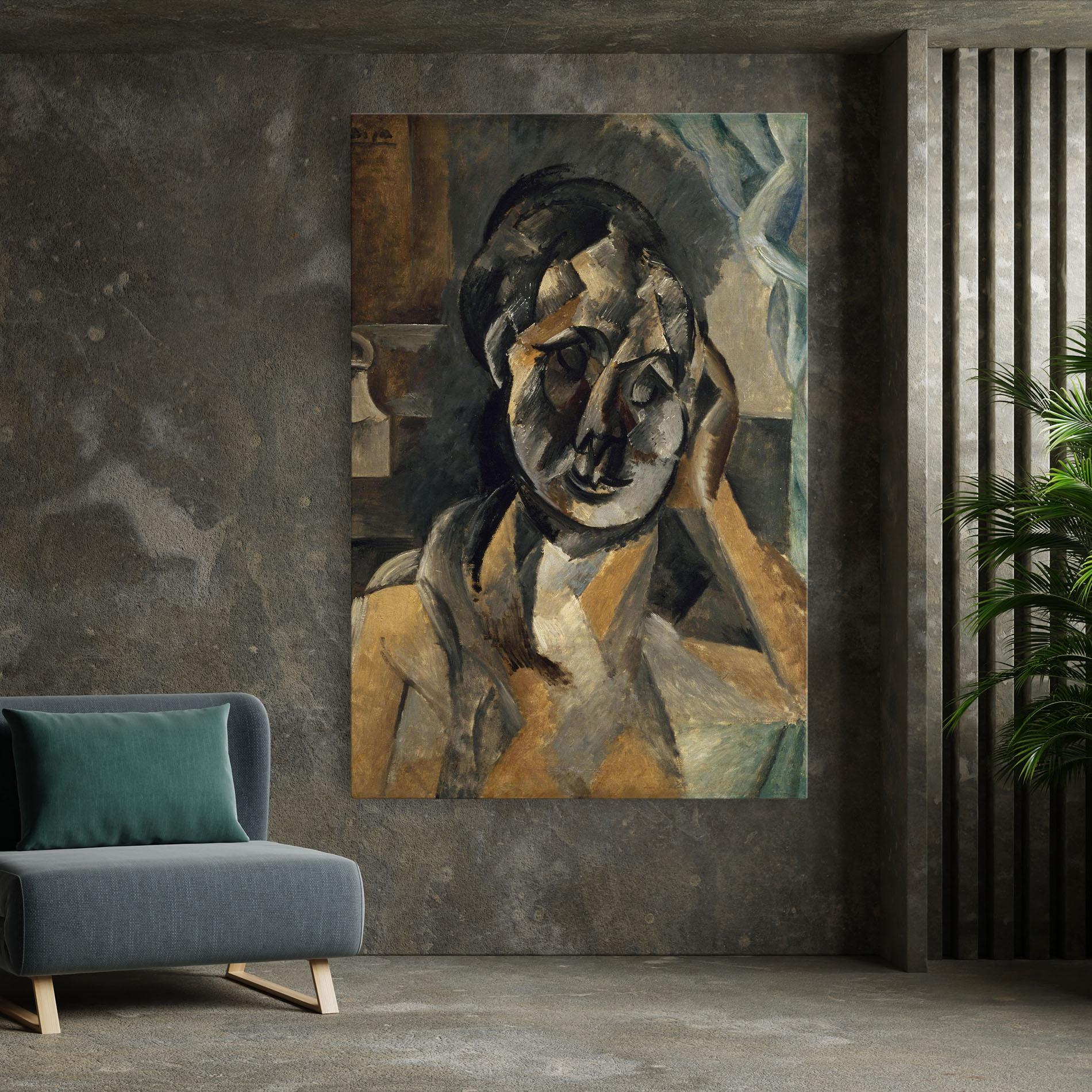 Leinwandbild Woman With Mustard mockup 7