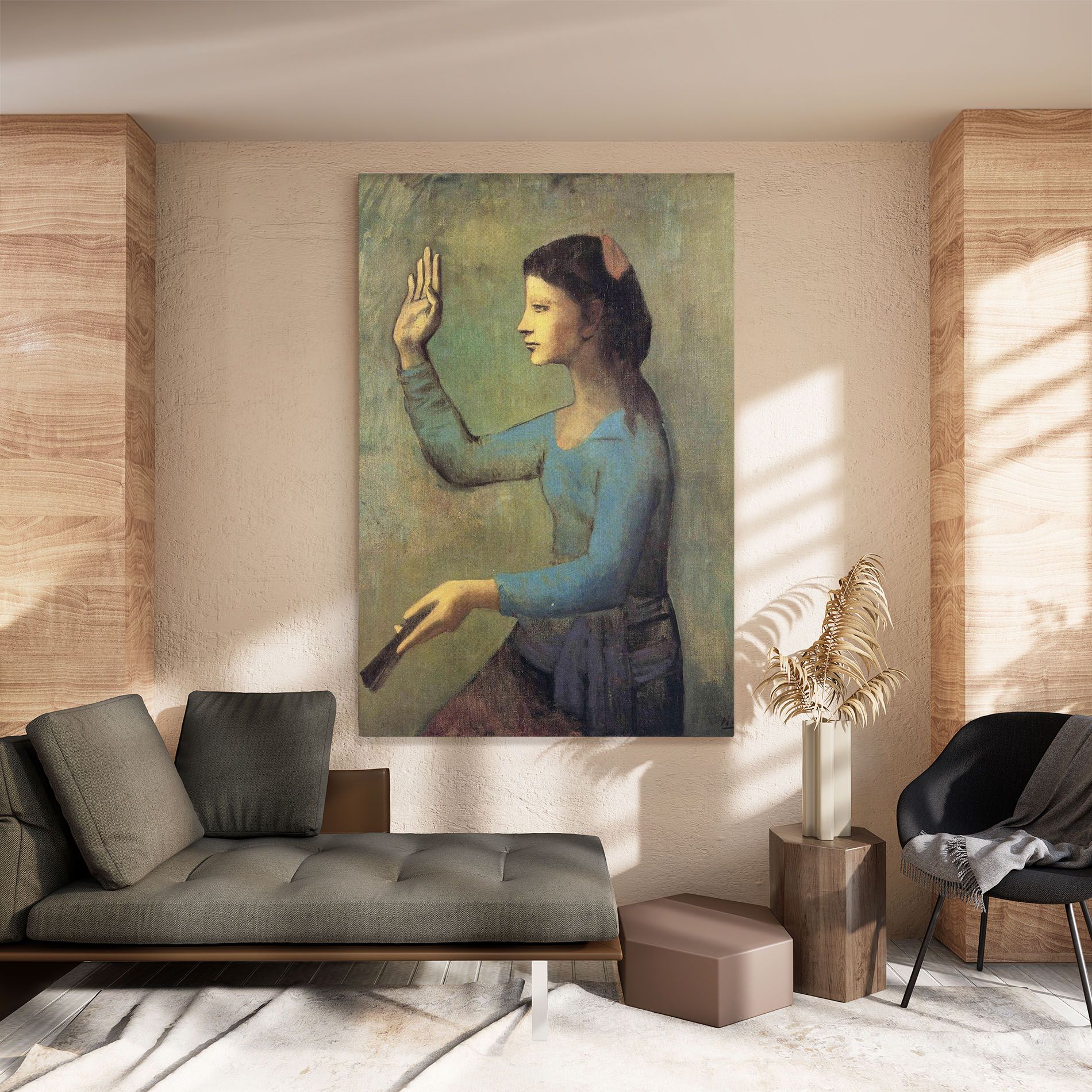Lady With A Fan mockup 8