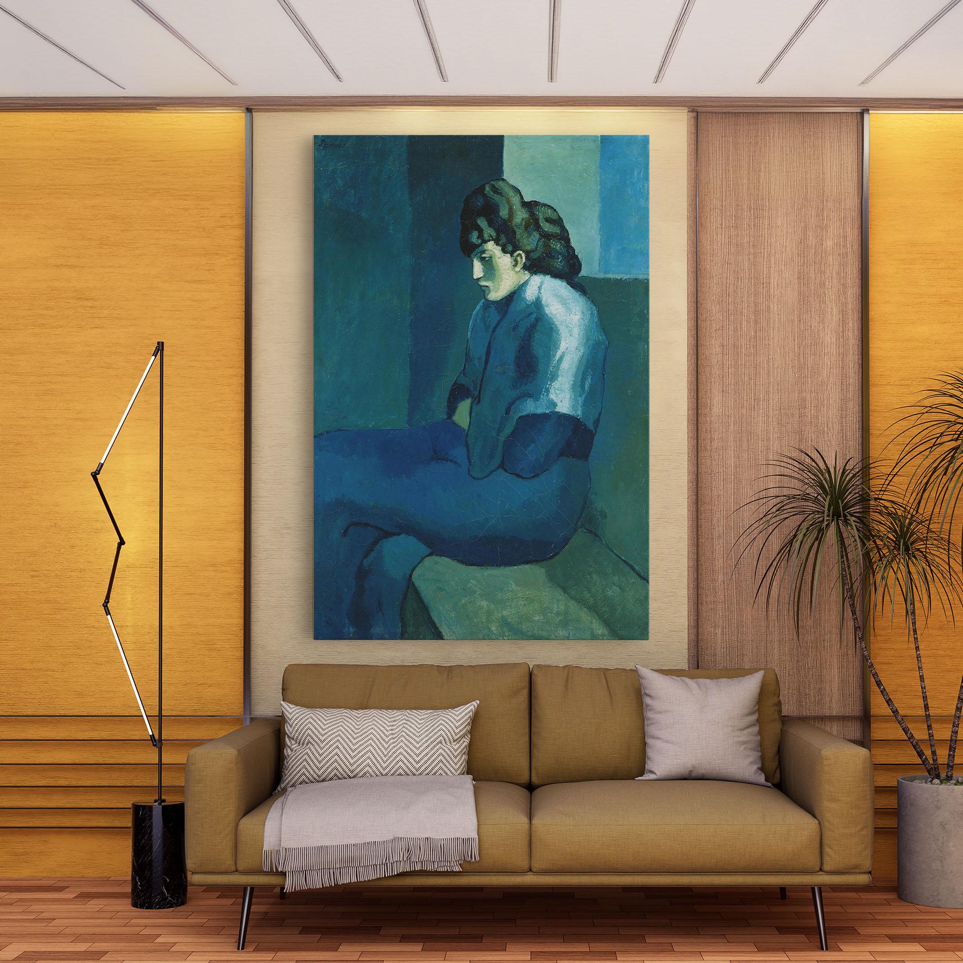 Leinwandbild Femme Assise mockup 9