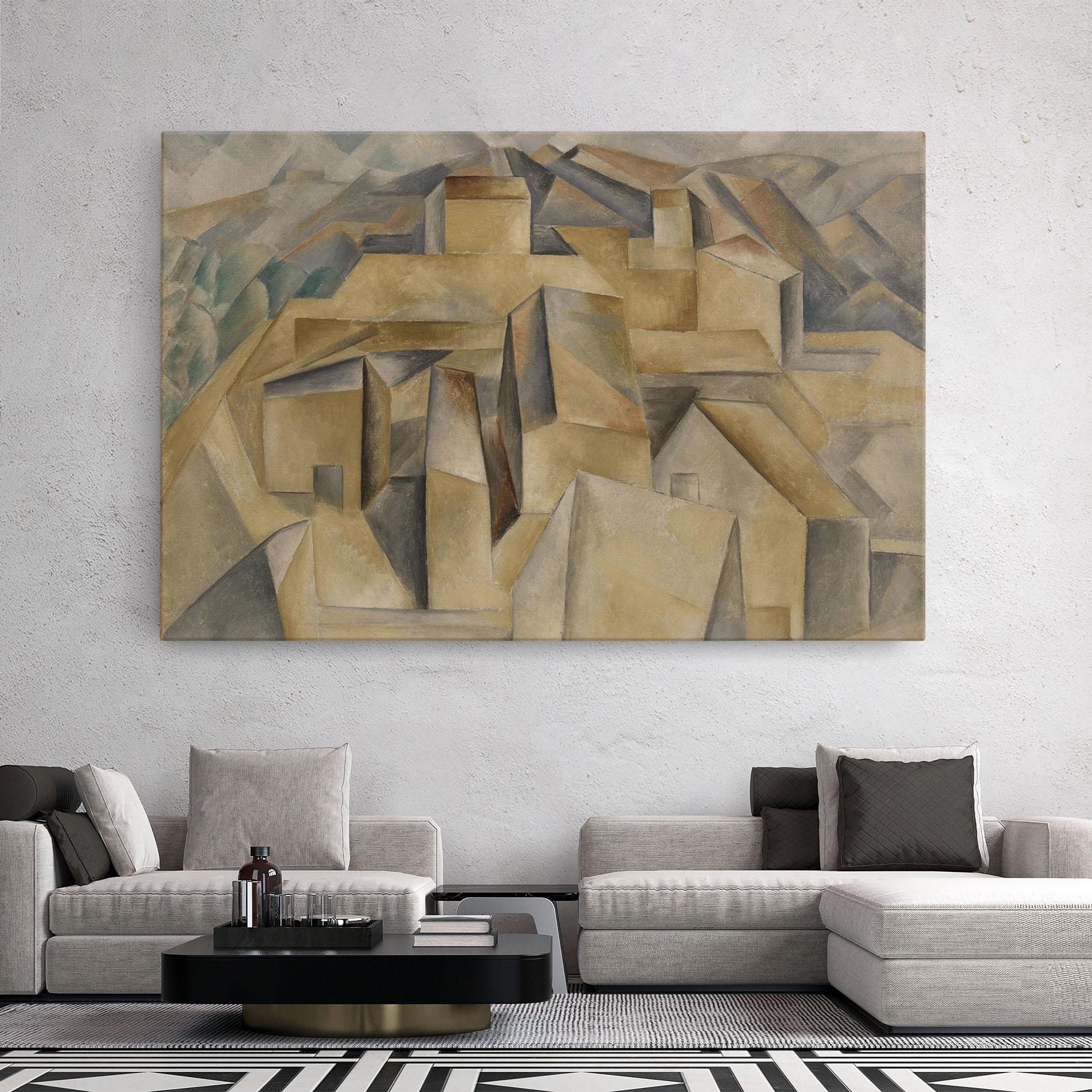 Leinwandbild Houses On The Hill mockup 2