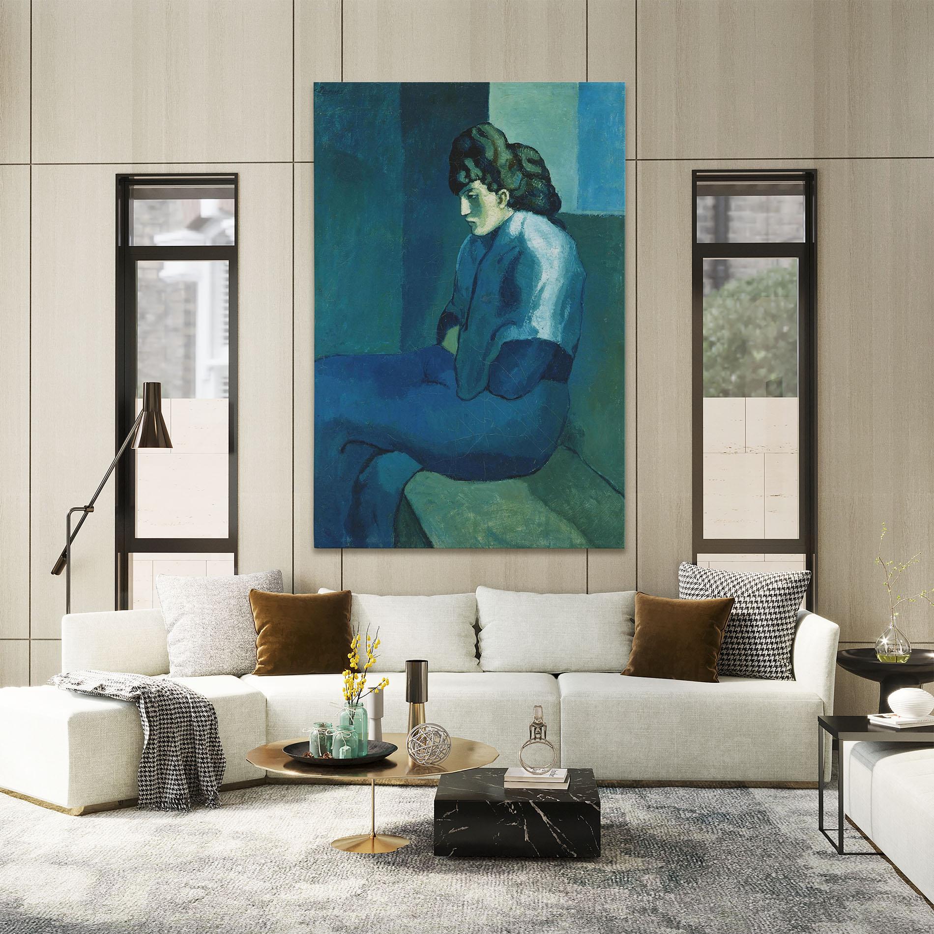 Leinwandbild Femme Assise mockup 2