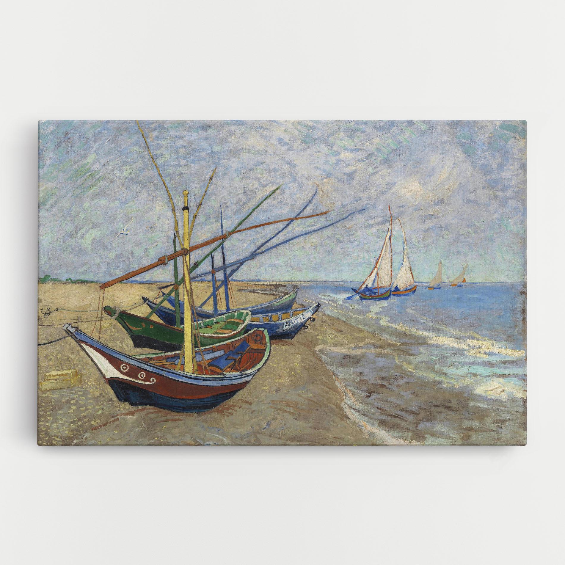 Leinwandbild Boats Beach mockup 0