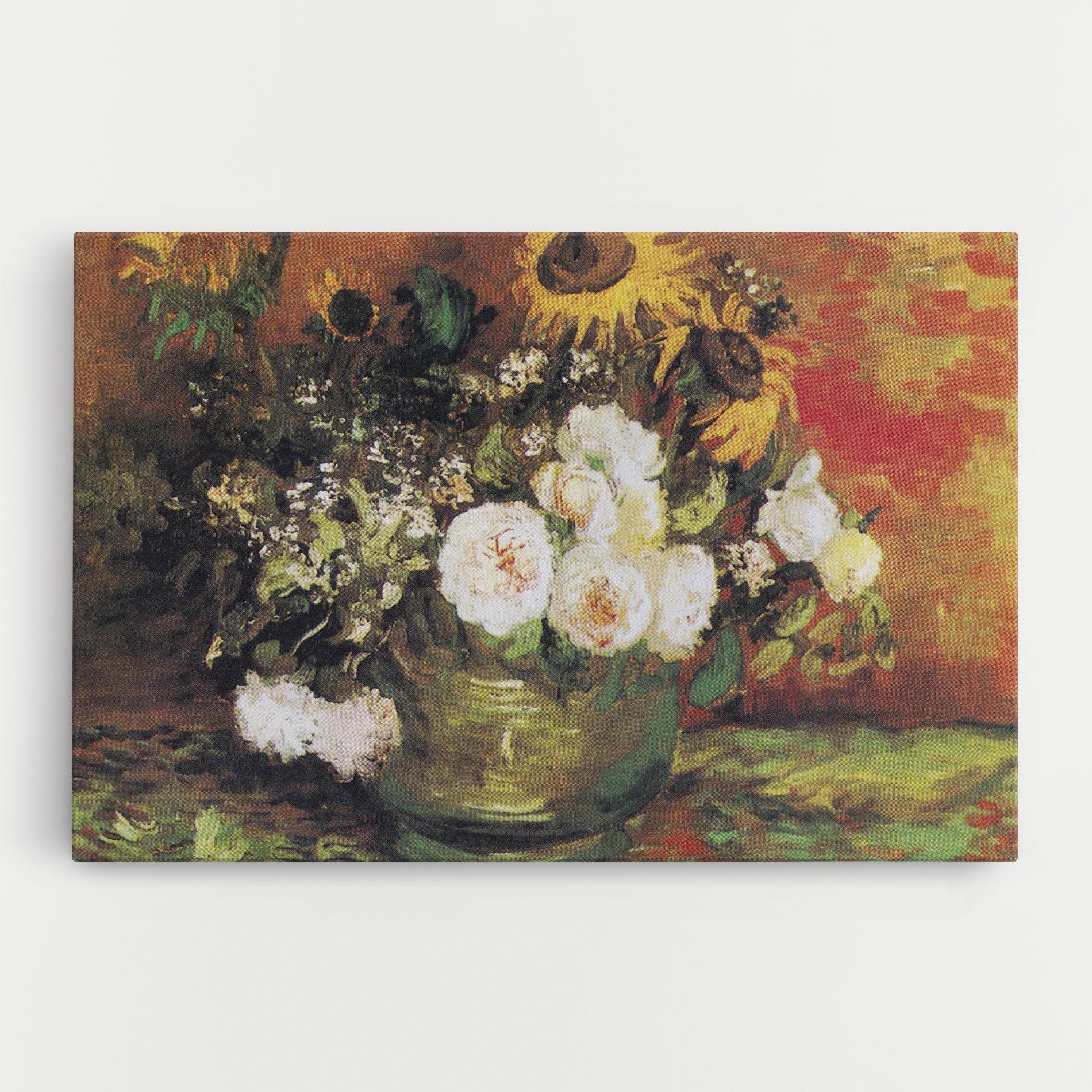 Leinwandbild Bowl With Sunflowers mockup 0