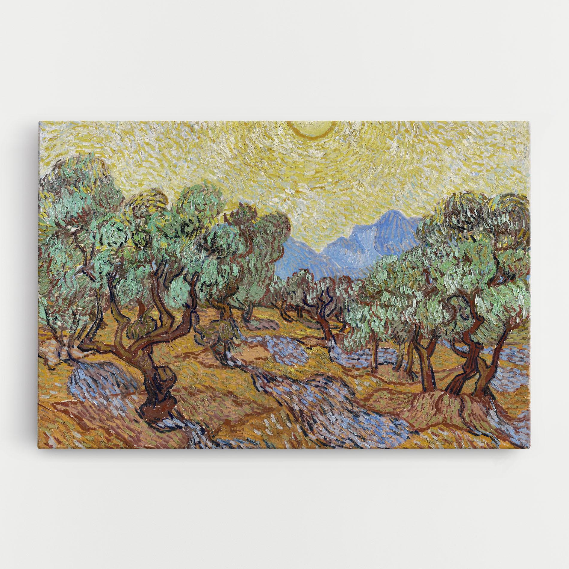 Leinwandbild Gogh Olive Trees mockup 0