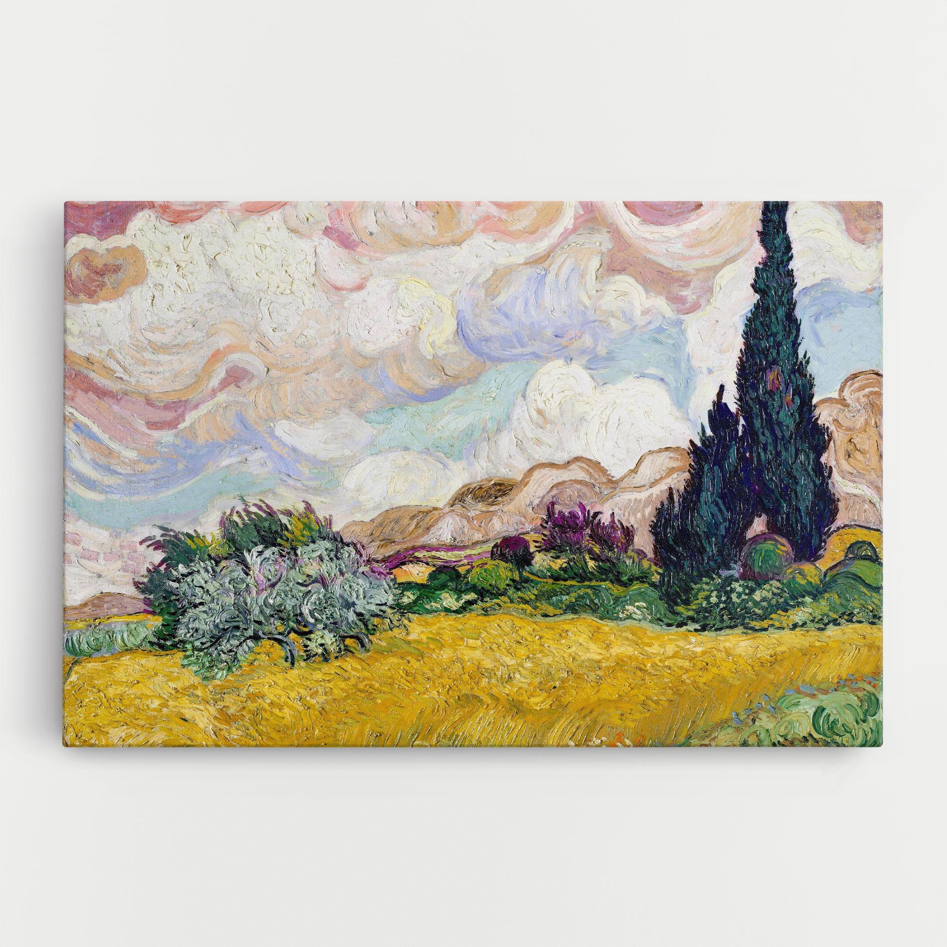 Leinwandbild Pastel Wheat Field mockup 0