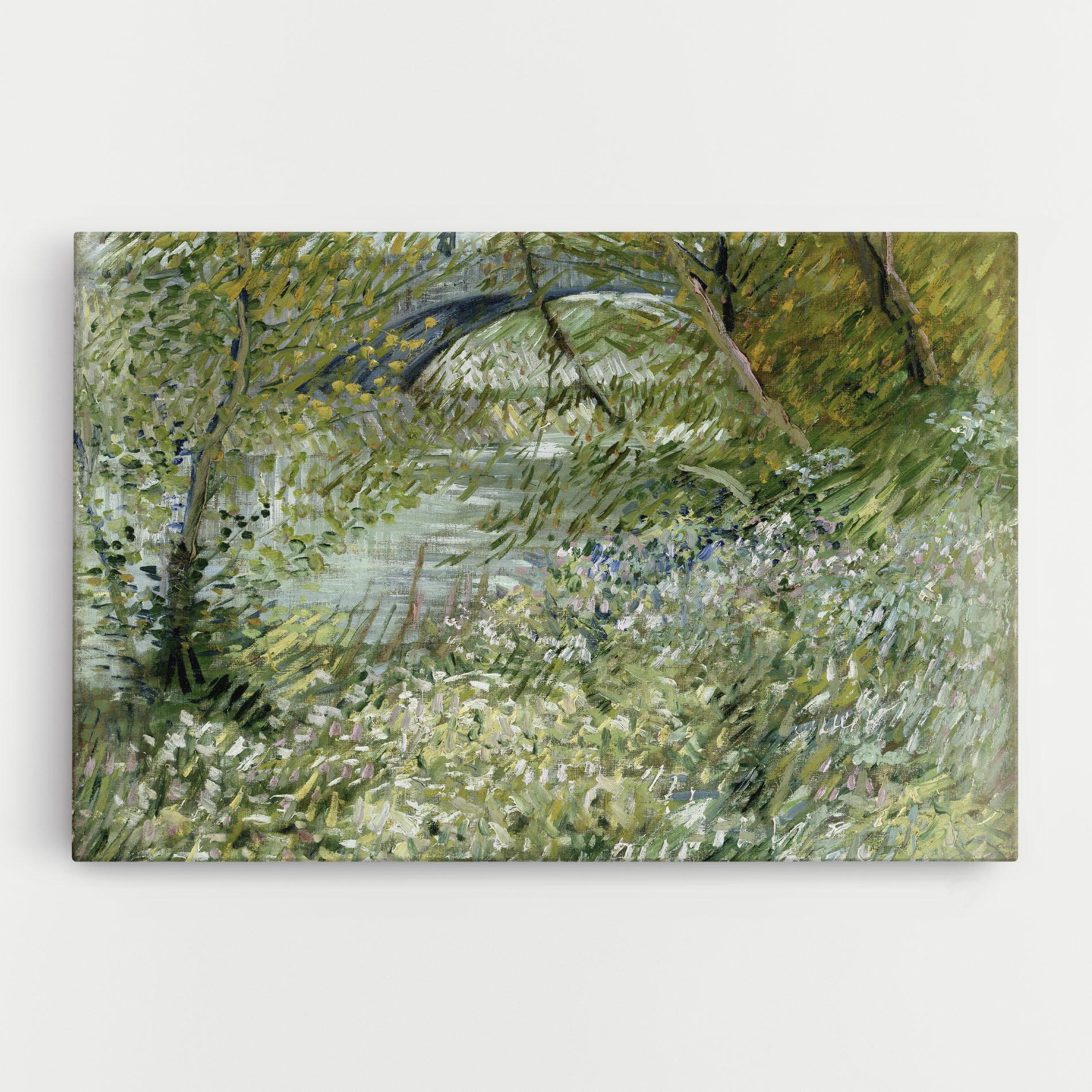 Leinwandbild River Bank Springtime mockup 0