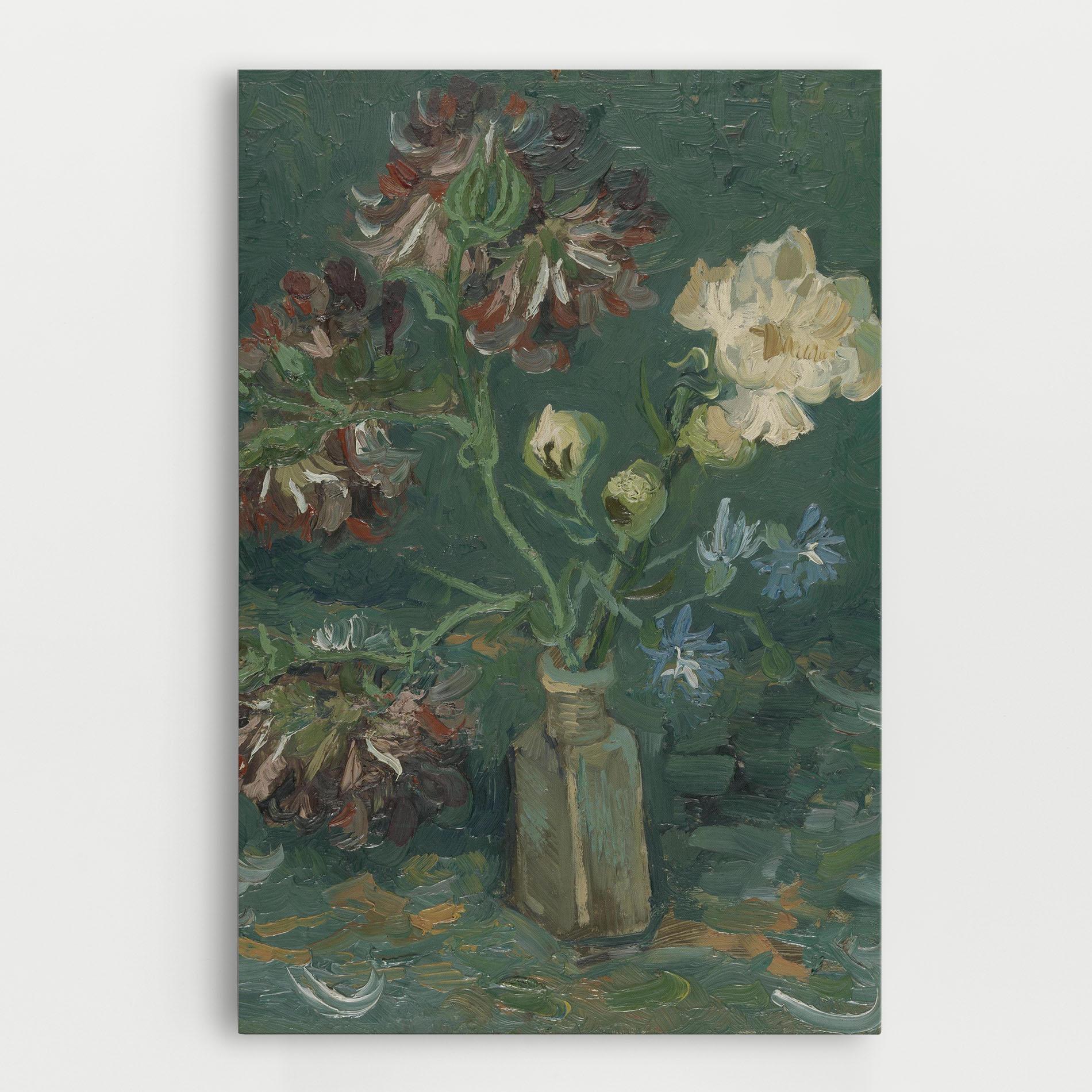 Leinwandbild Flesje Met Pioenrozen mockup 0