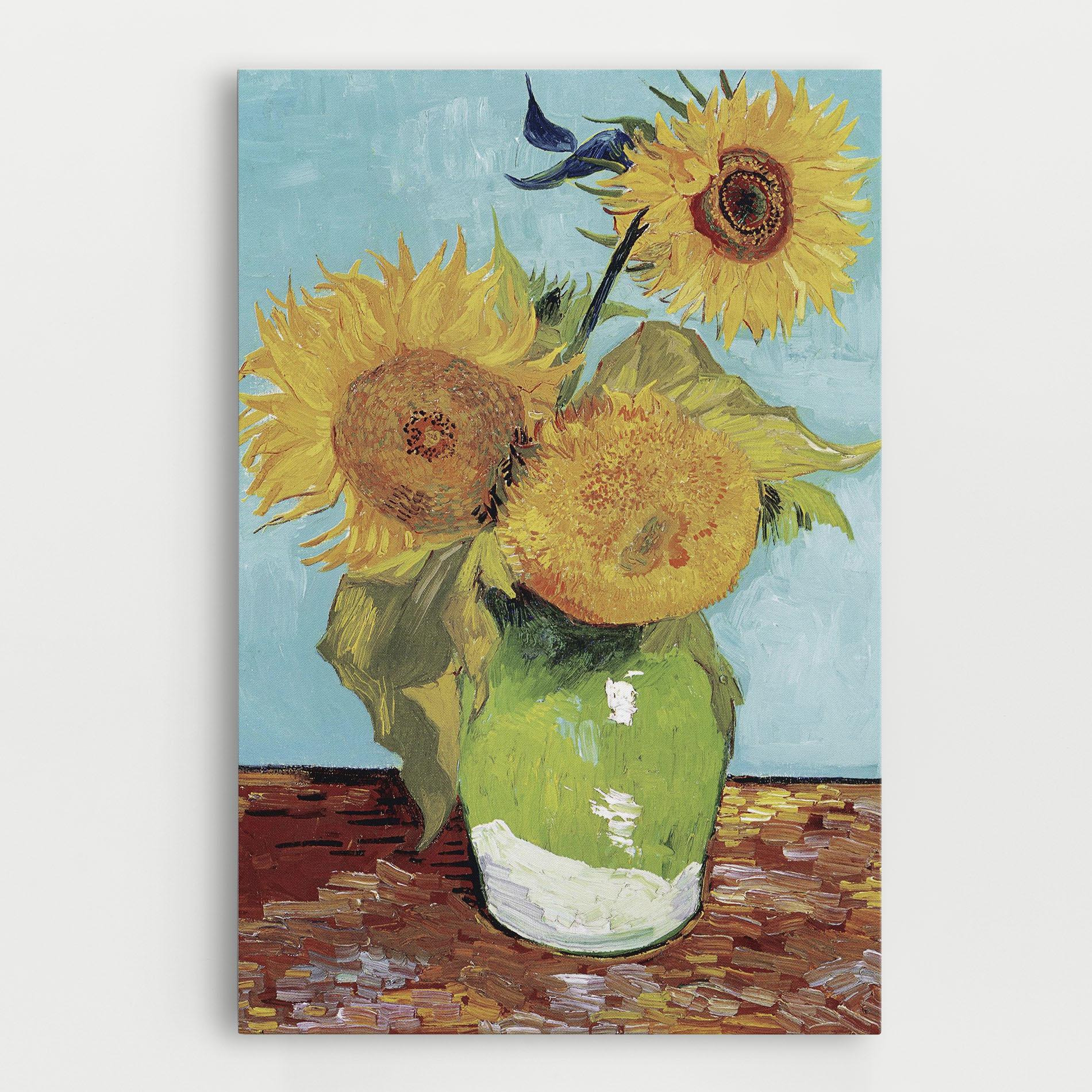 Leinwandbild Three Sunflowers mockup 0