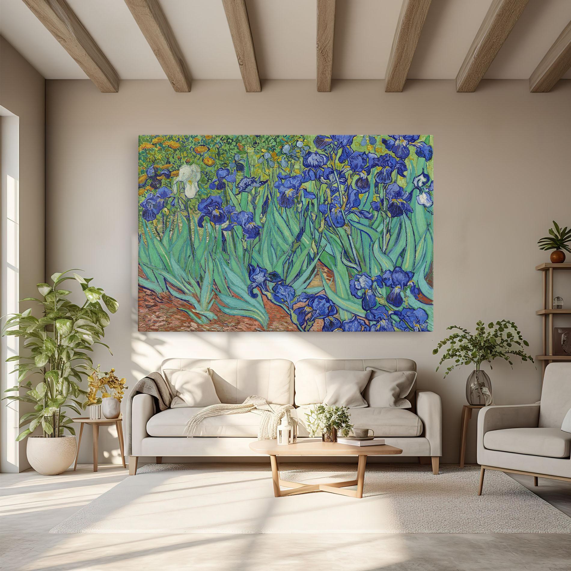 Leinwandbild Irises Van Gogh mockup 6