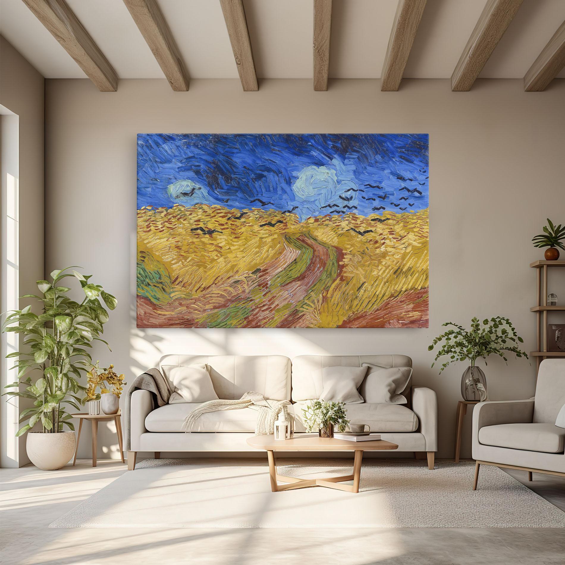 Leinwandbild Wheatfield Crows mockup 6