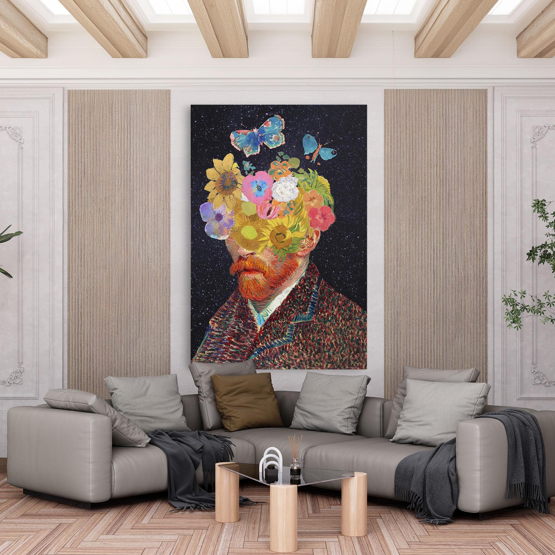 Leinwandbild Flower Self Portrait mockup 6