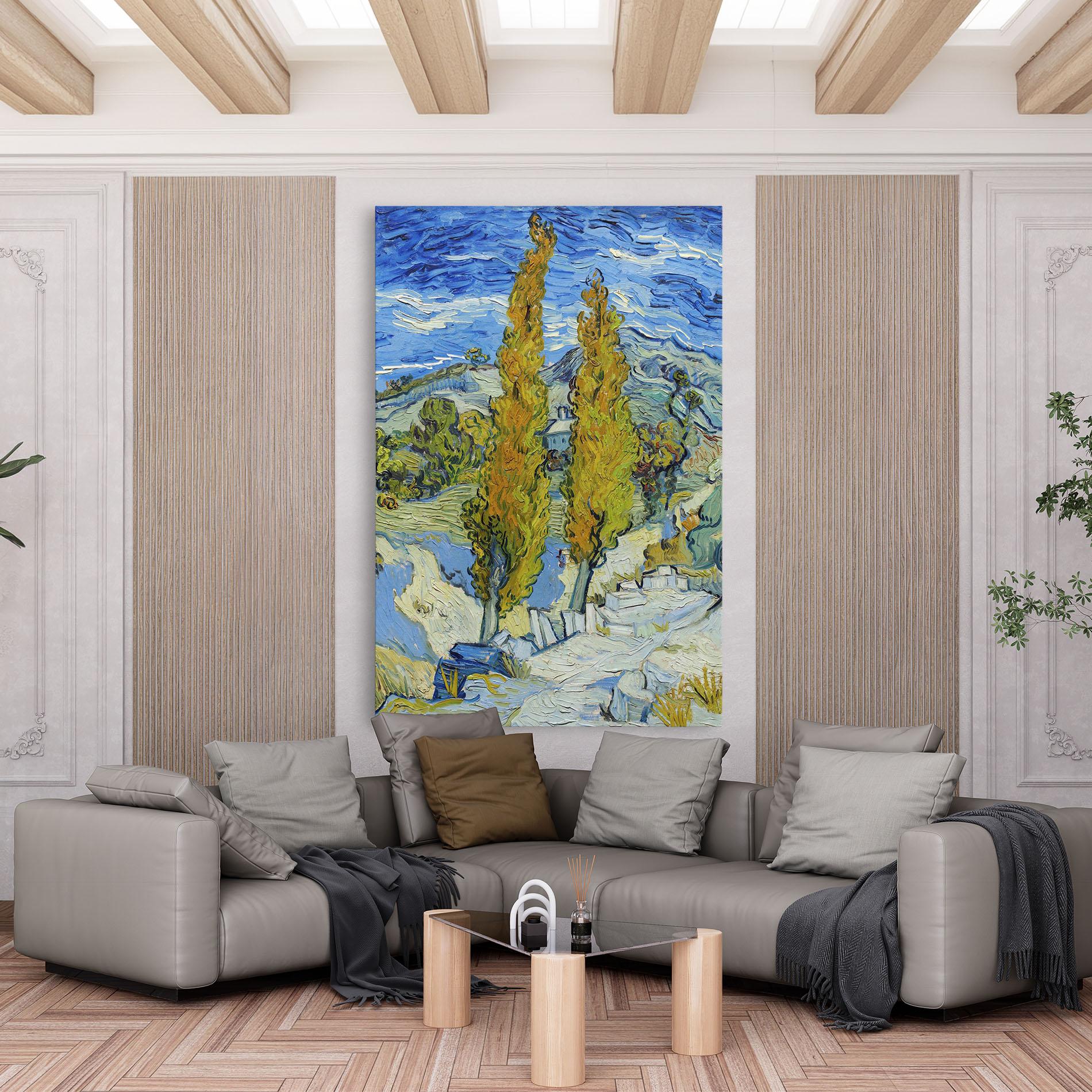 Leinwandbild Poplars At Saint Remy mockup 6
