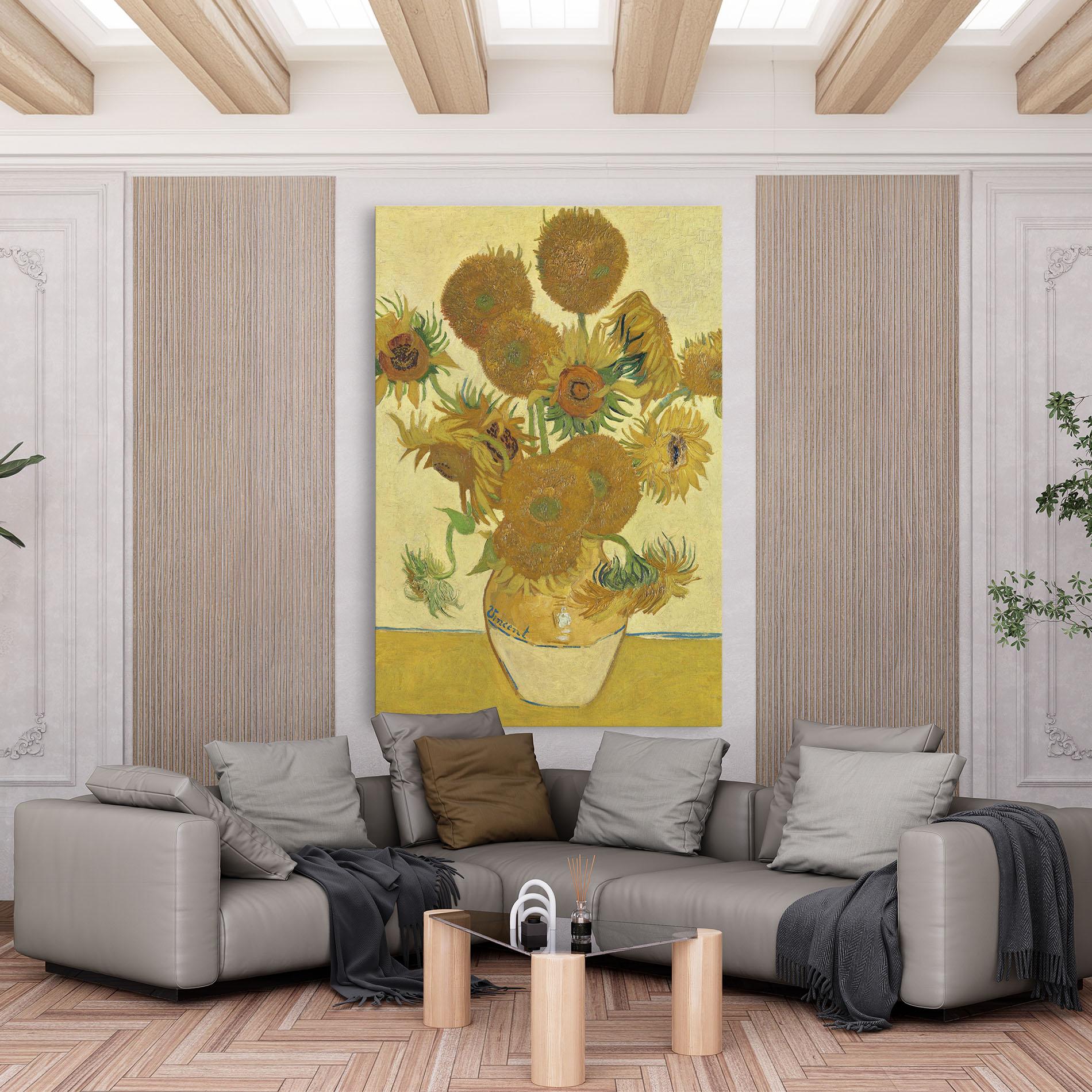Leinwandbild Sunflowers Vase Art mockup 6