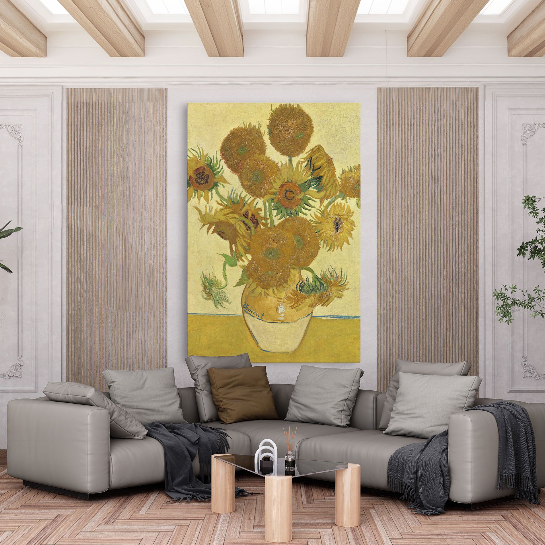 Sunflowers Vase Art mockup 6