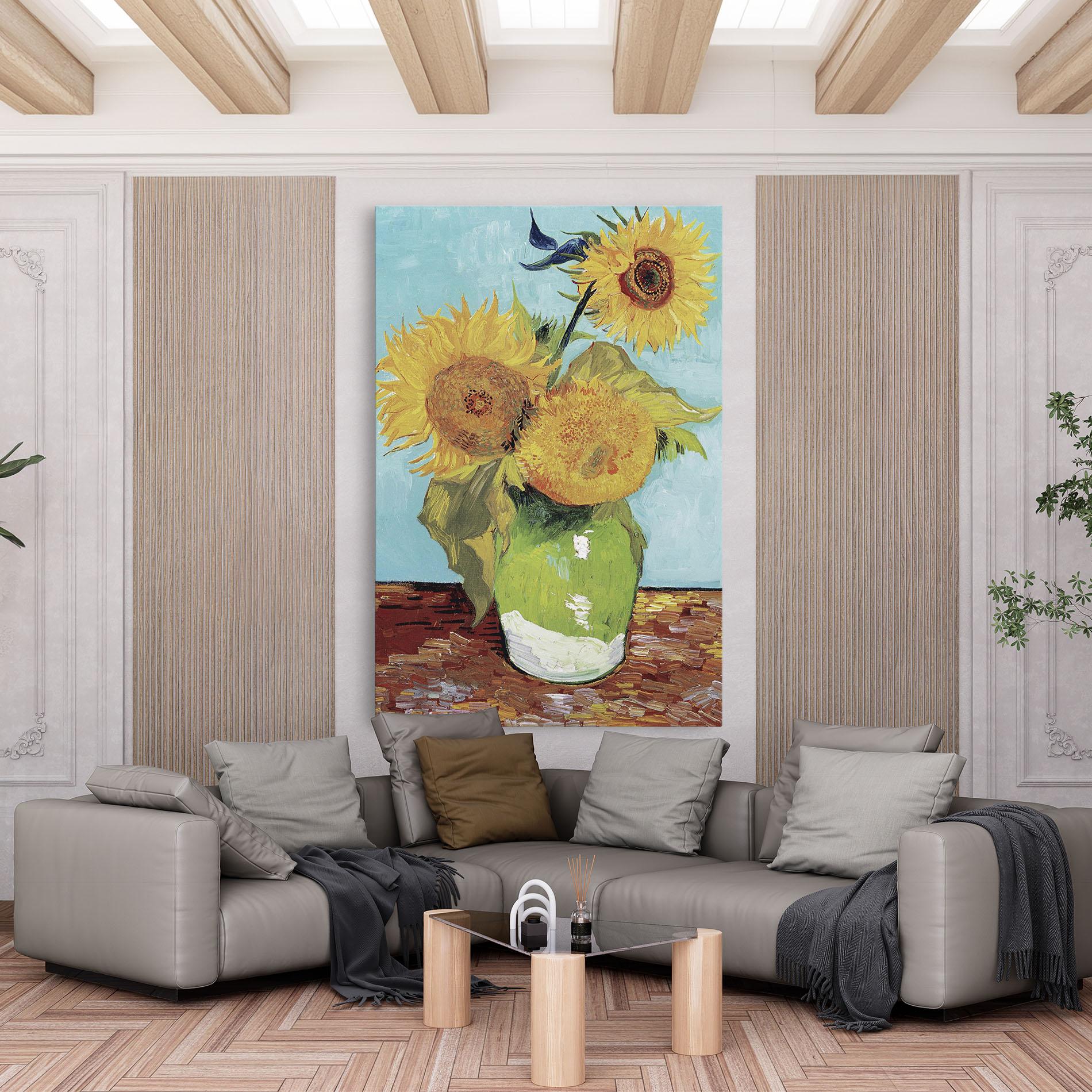 Leinwandbild Three Sunflowers mockup 6