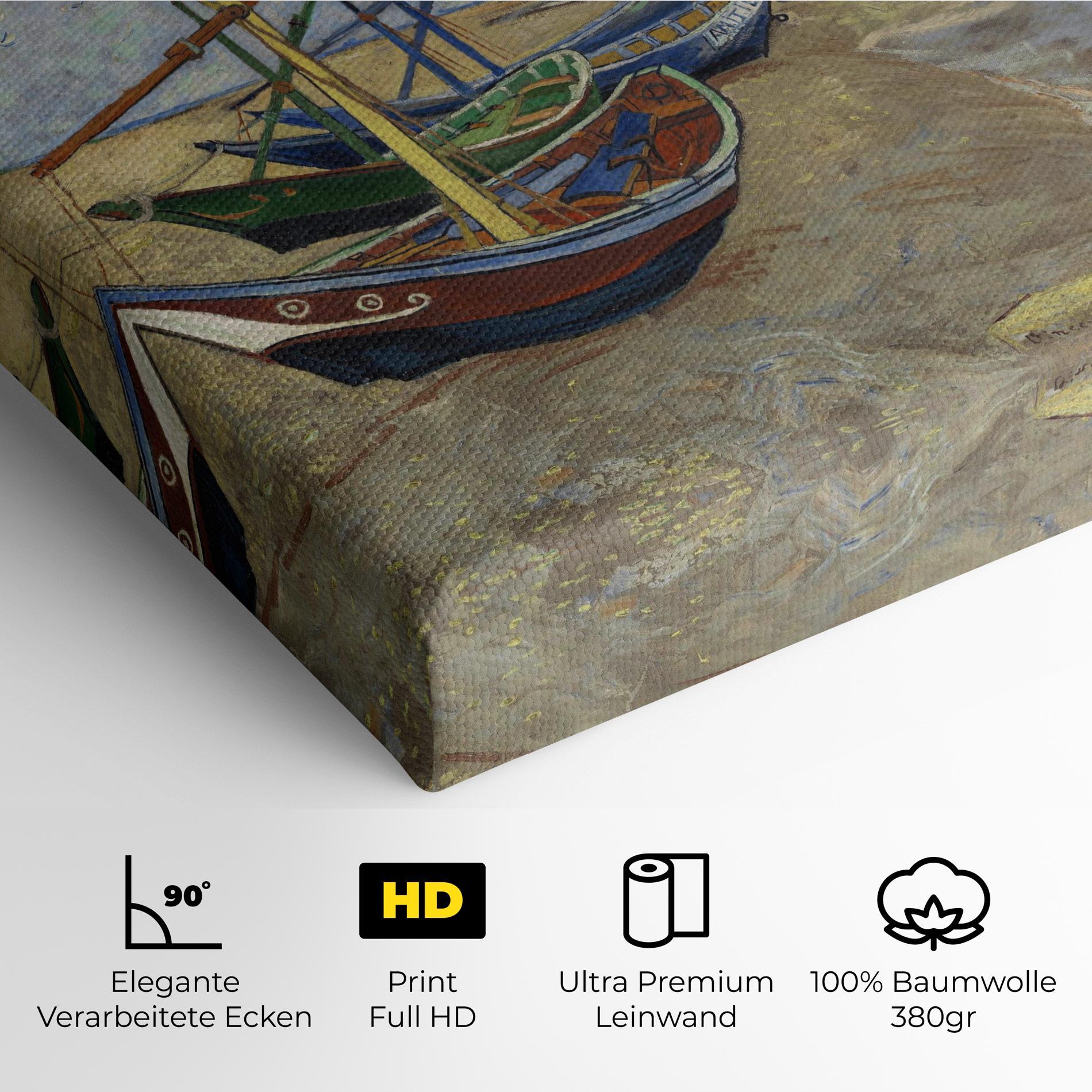 Leinwandbild Boats Beach mockup 4