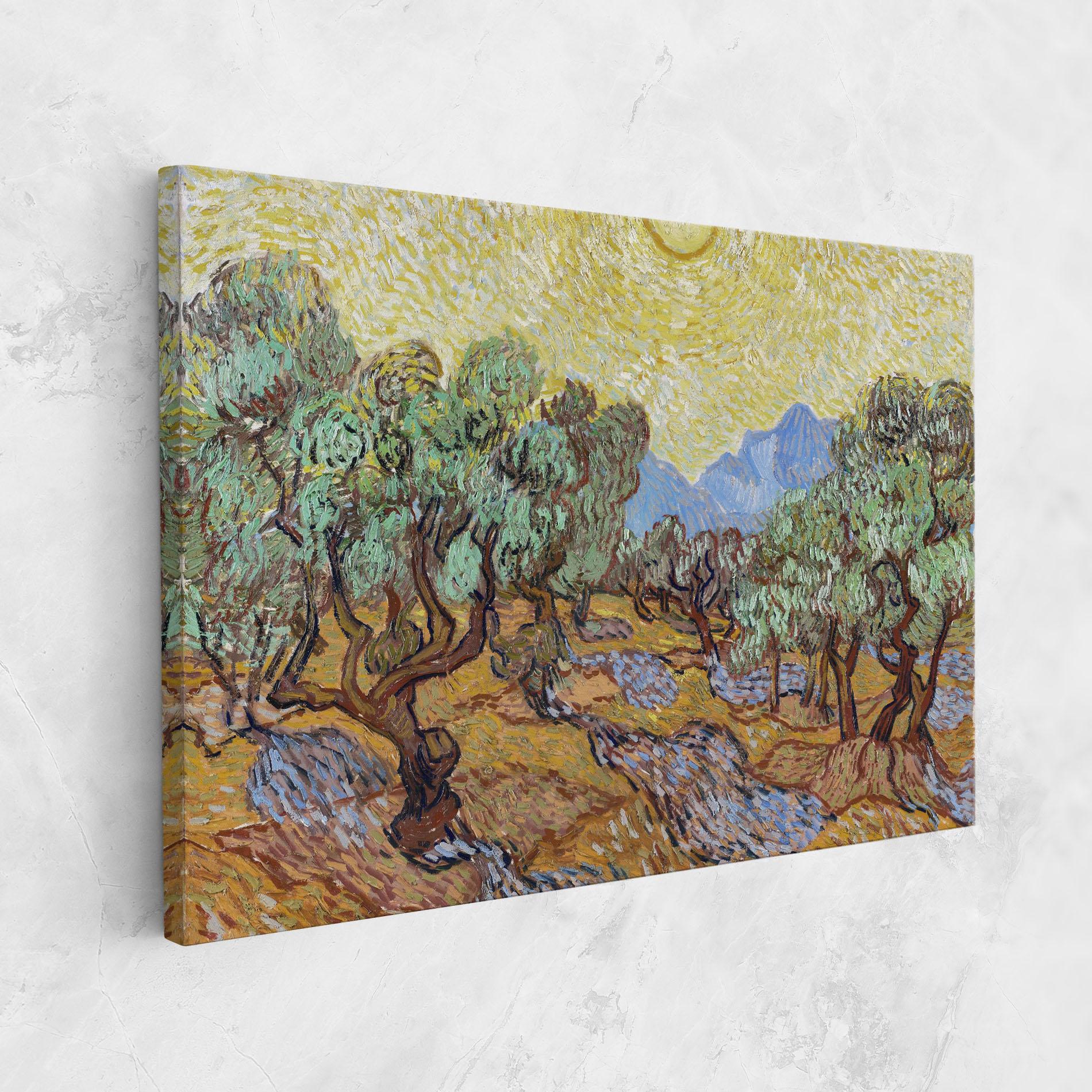 Leinwandbild Gogh Olive Trees mockup 1