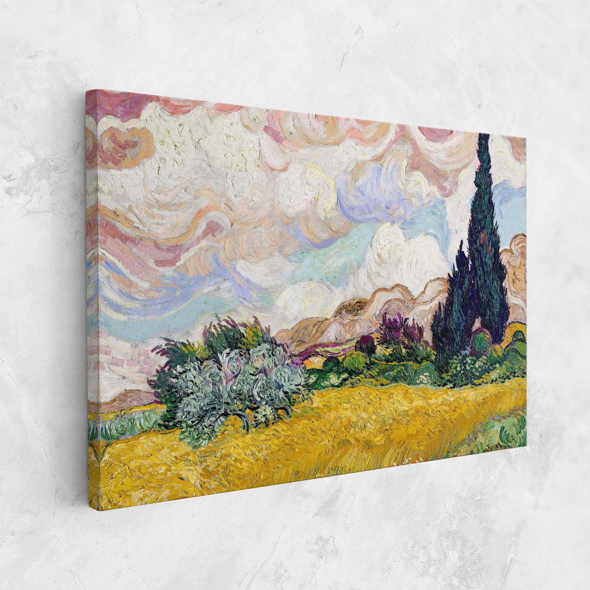 Leinwandbild Pastel Wheat Field mockup 1