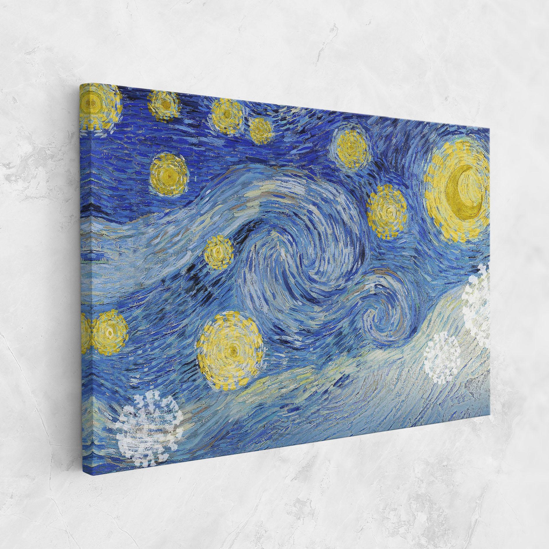 Leinwandbild Van Gogh Starry Night mockup 1