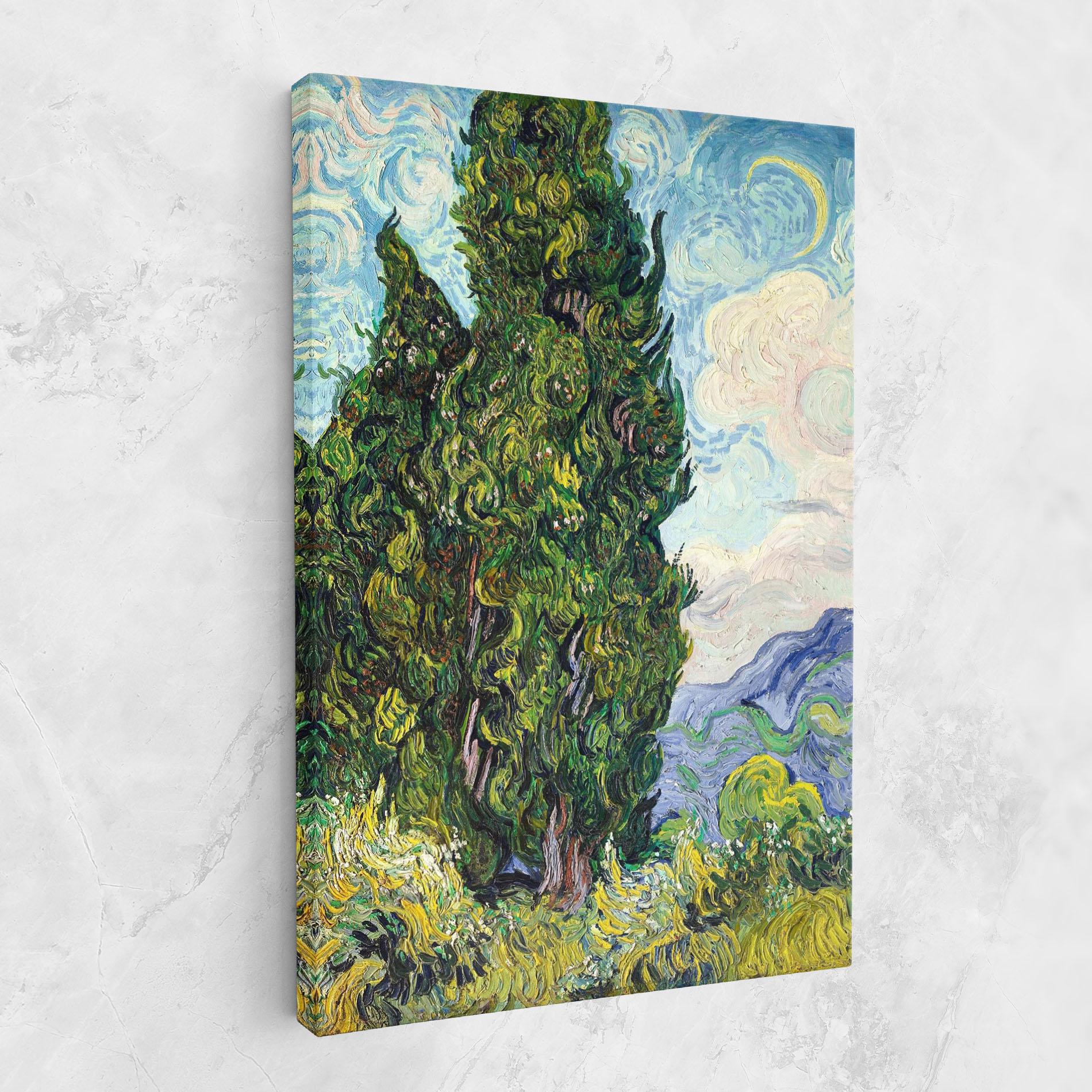 Leinwandbild Cypresses mockup 1