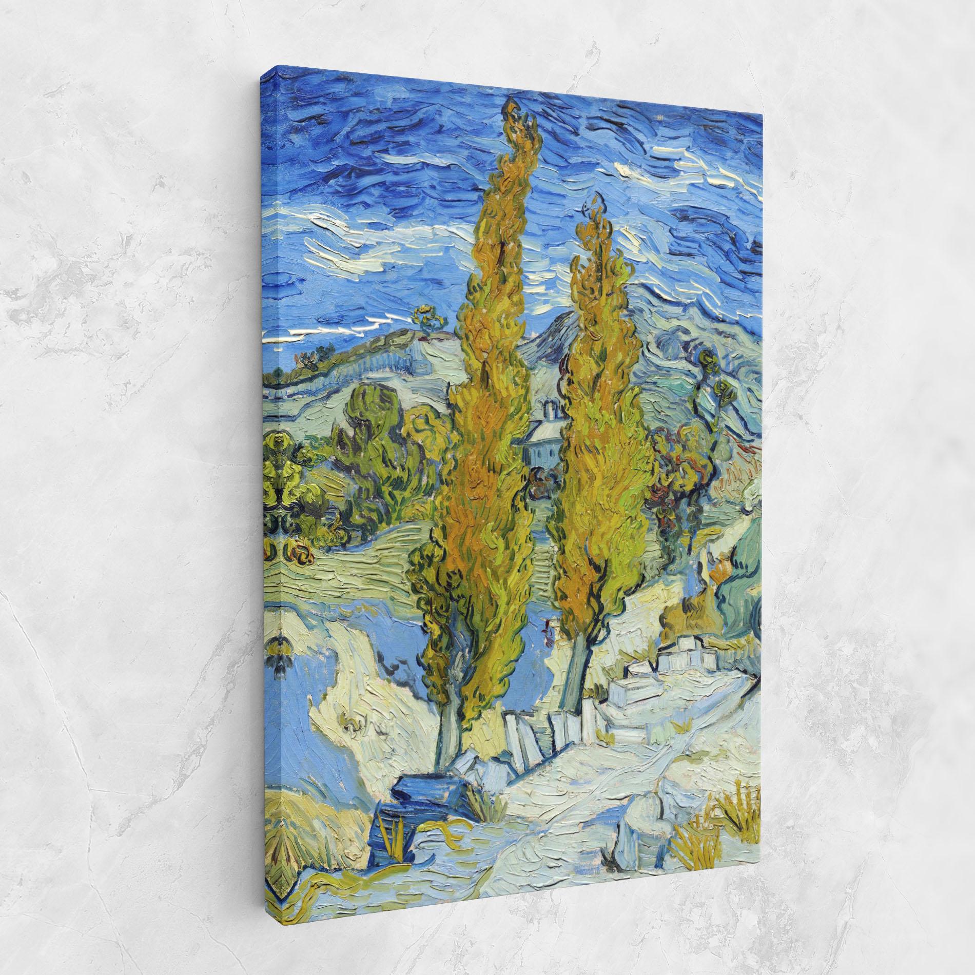 Leinwandbild Poplars At Saint Remy mockup 1