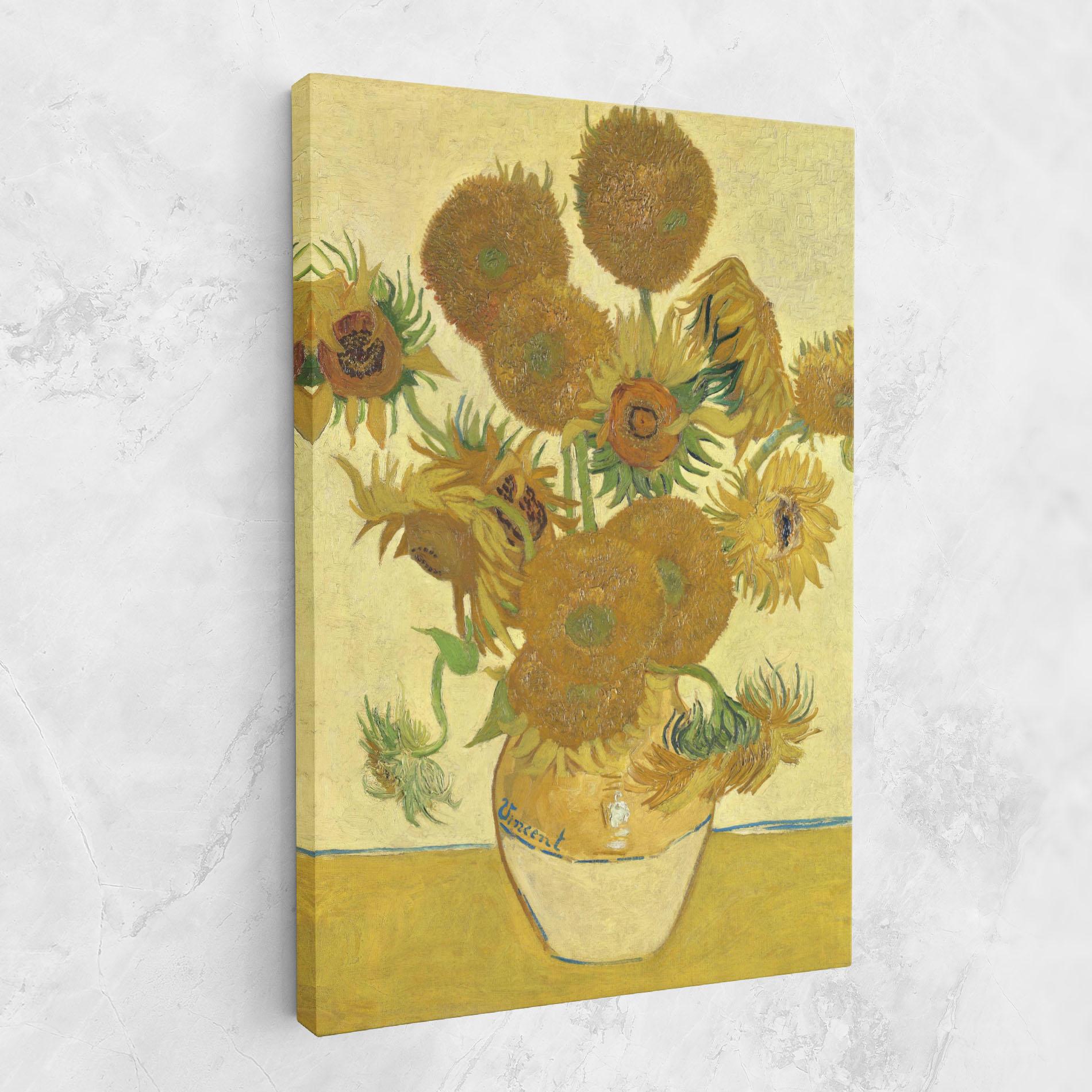 Leinwandbild Sunflowers Vase Art mockup 1
