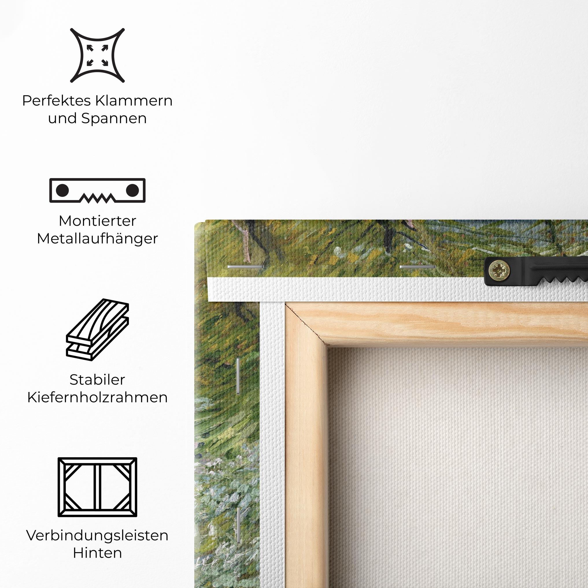 Leinwandbild River Bank Springtime mockup 5