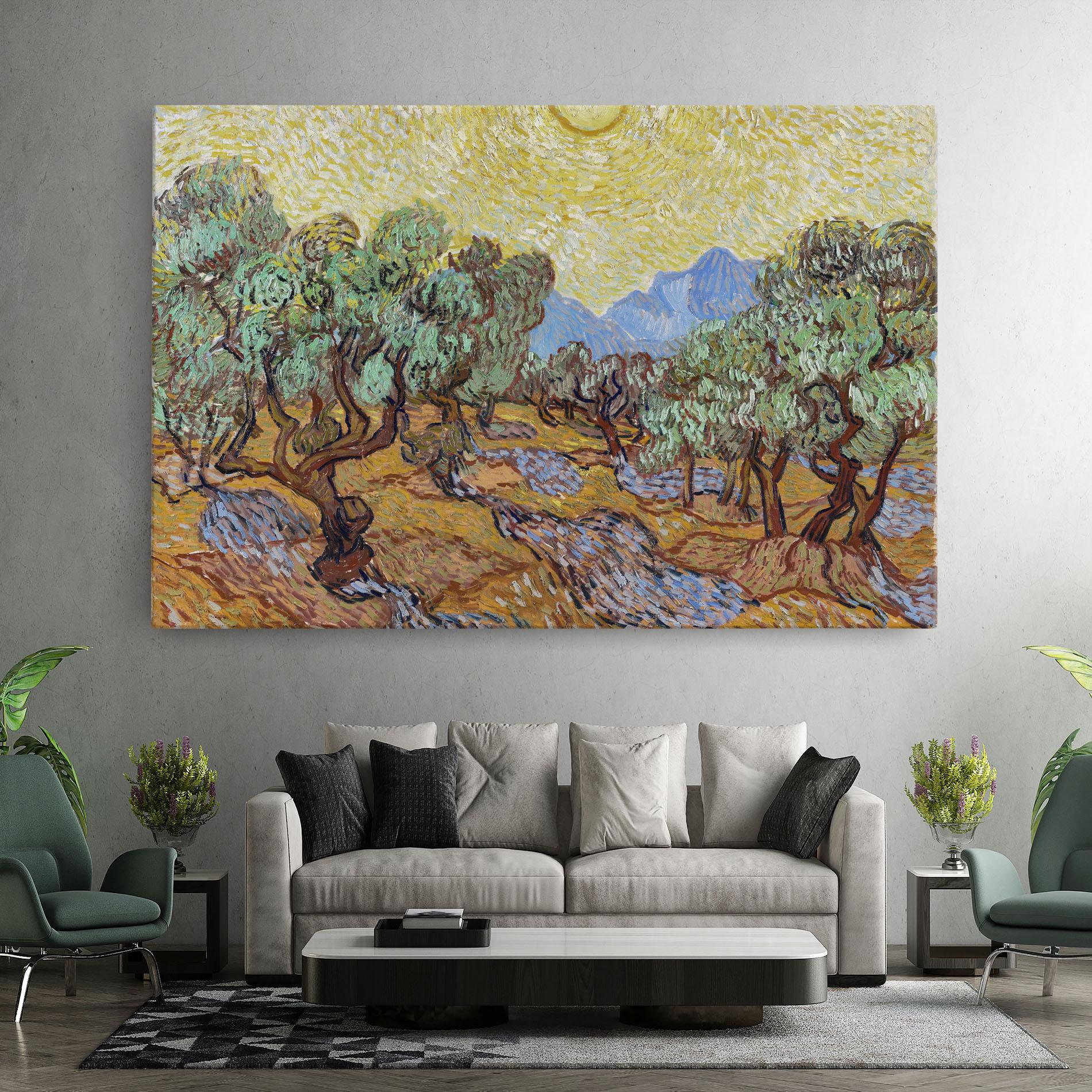 Leinwandbild Gogh Olive Trees mockup 7