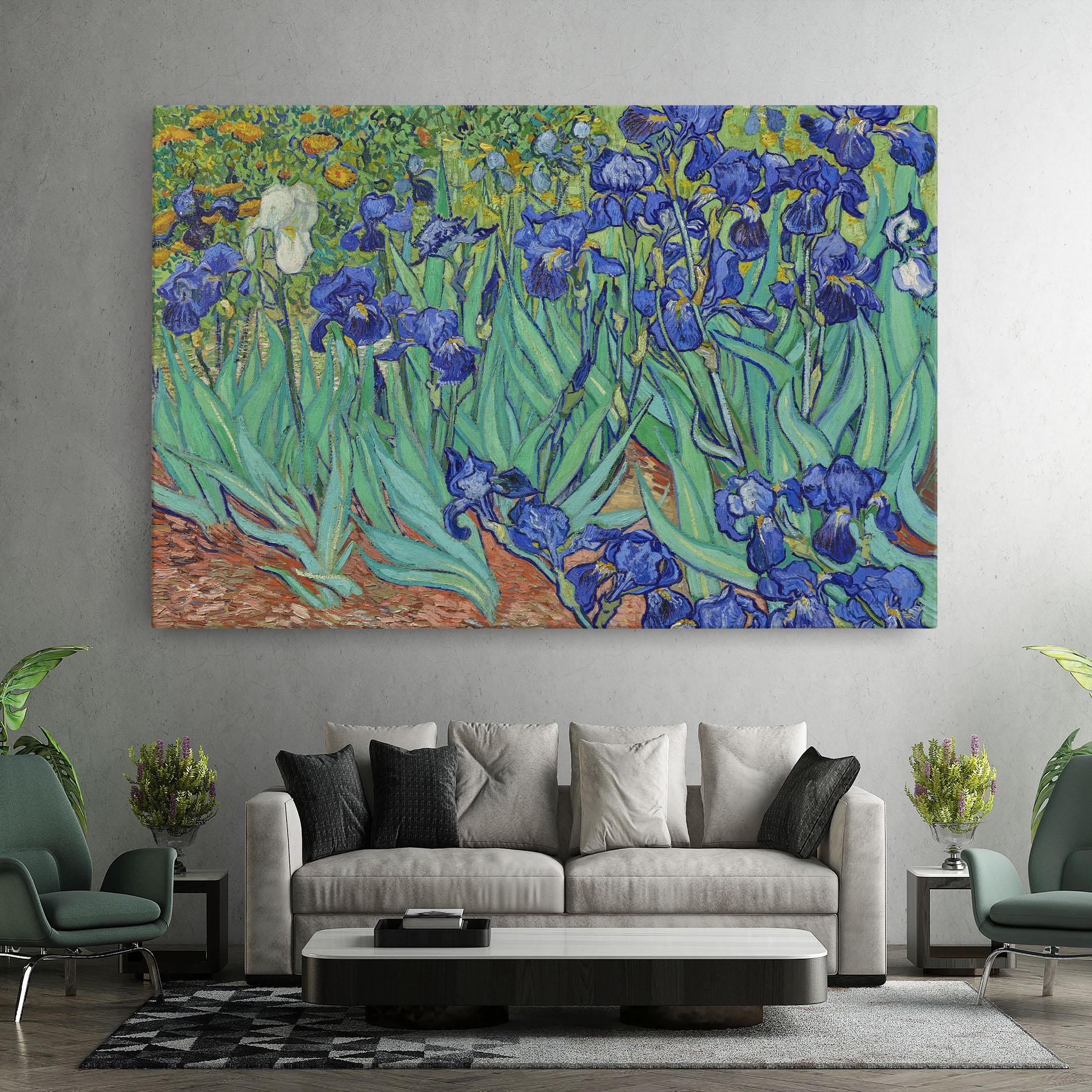 Leinwandbild Irises Van Gogh mockup 7