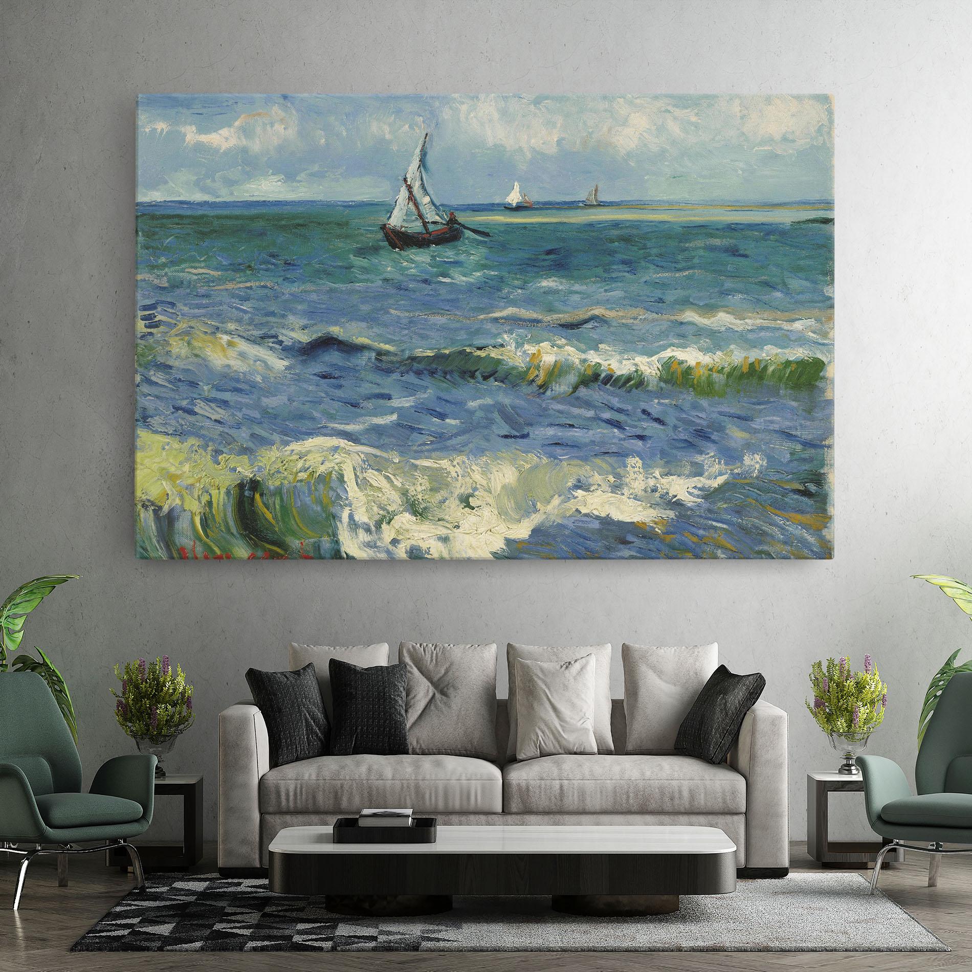 Leinwandbild Zeegezicht Saintes Maries mockup 7