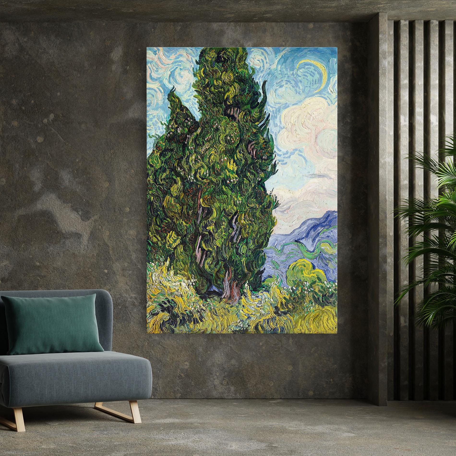 Leinwandbild Cypresses mockup 7