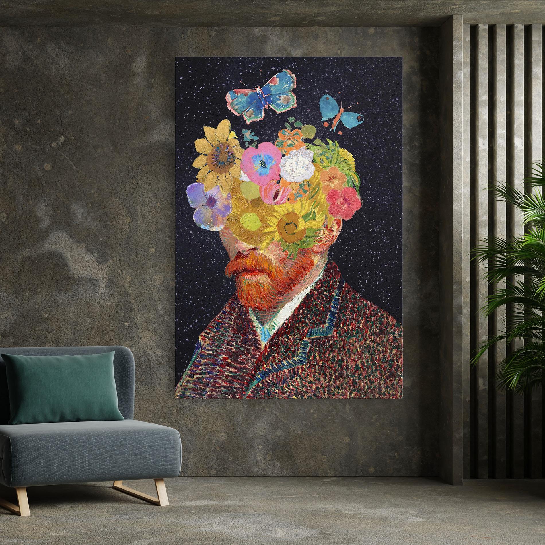 Leinwandbild Flower Self Portrait mockup 7