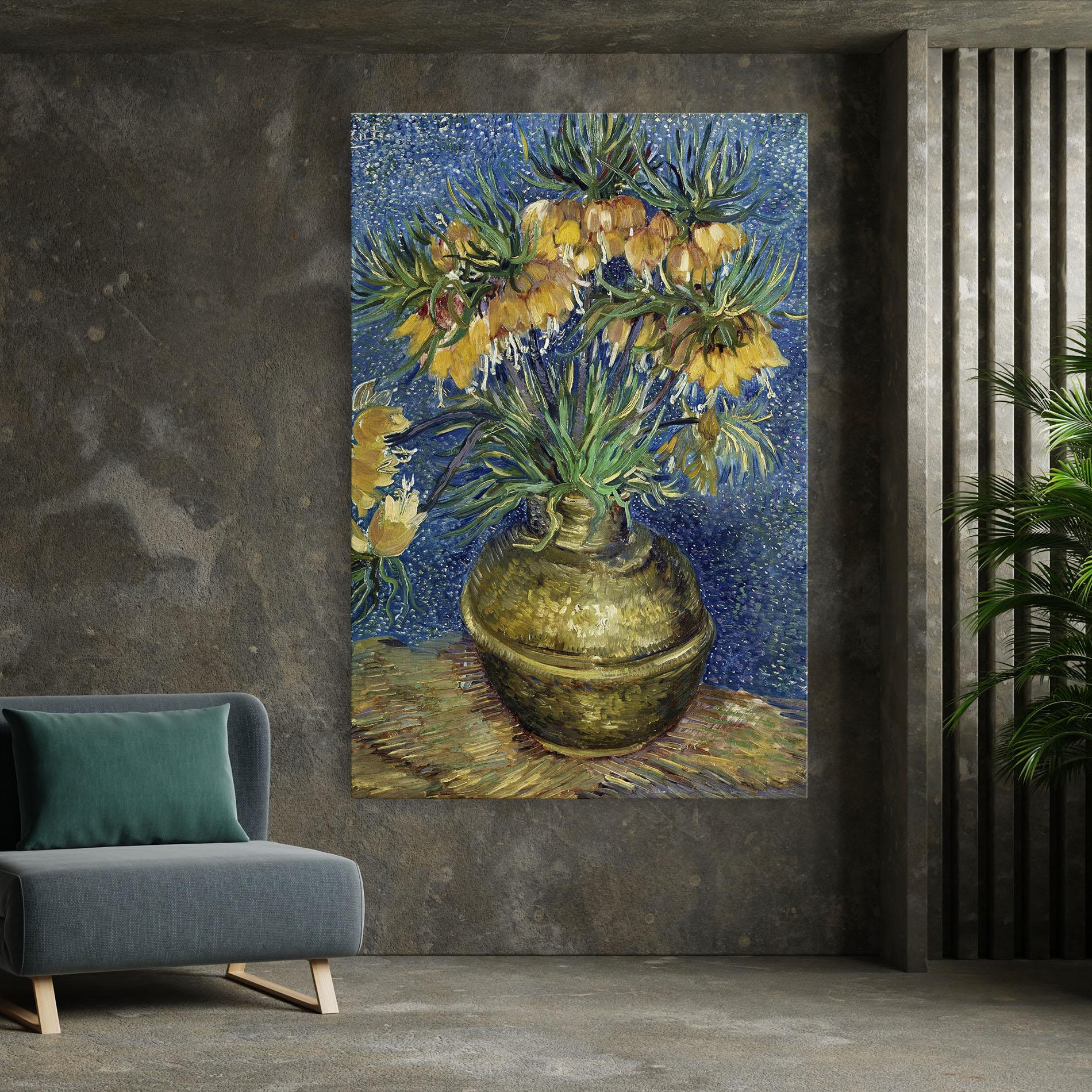Leinwandbild Imperial Fritillaries Art mockup 7