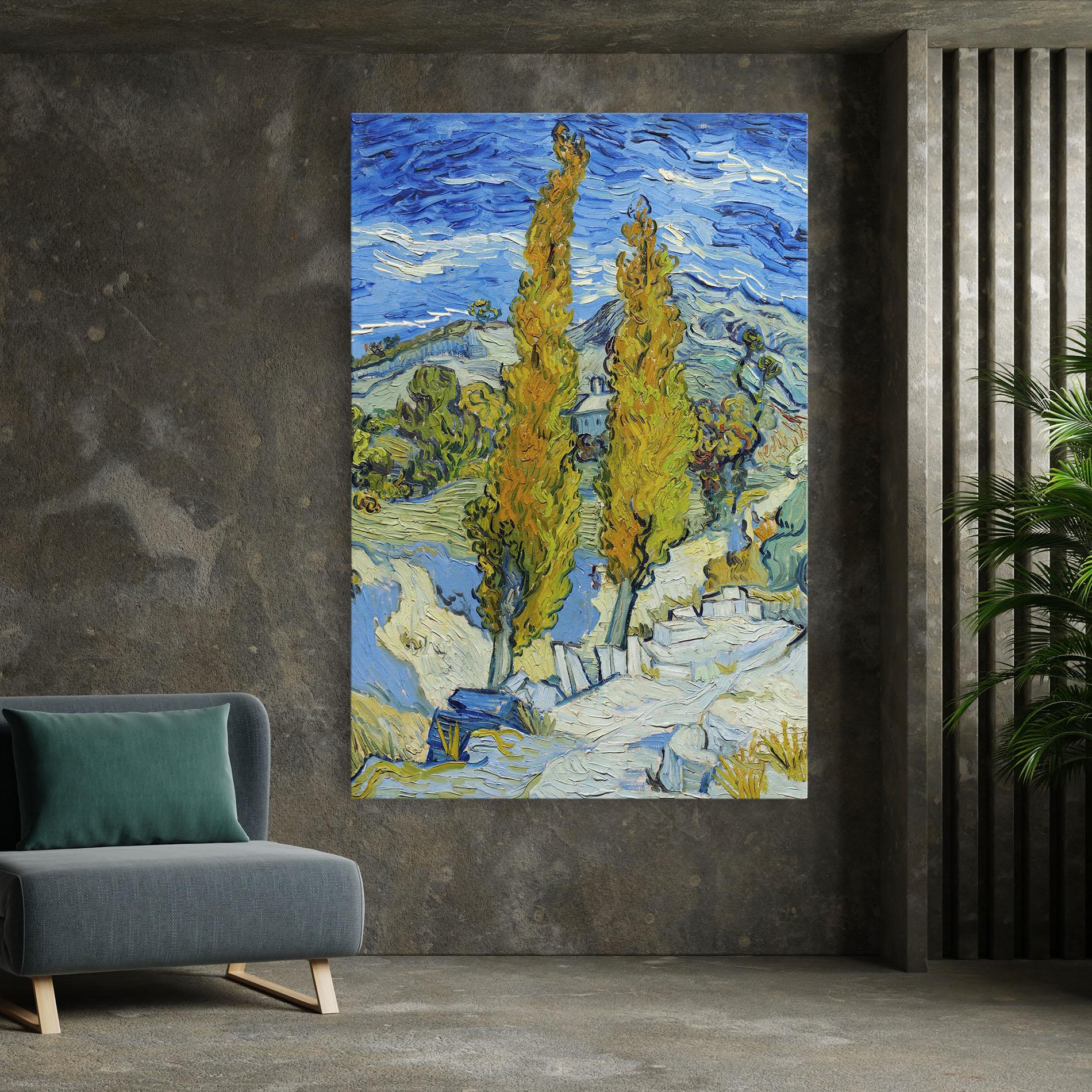 Leinwandbild Poplars At Saint Remy mockup 7