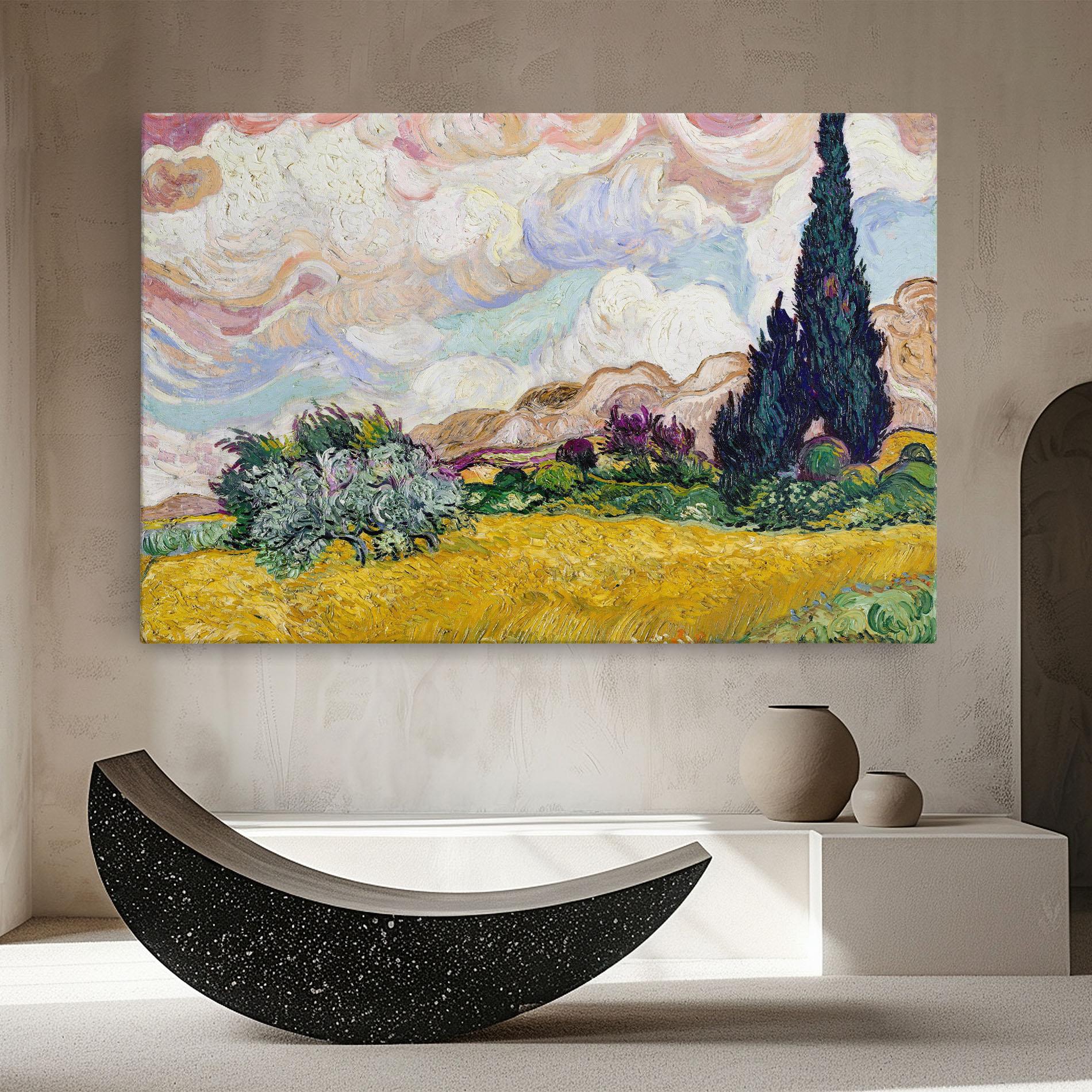 Leinwandbild Pastel Wheat Field mockup 8