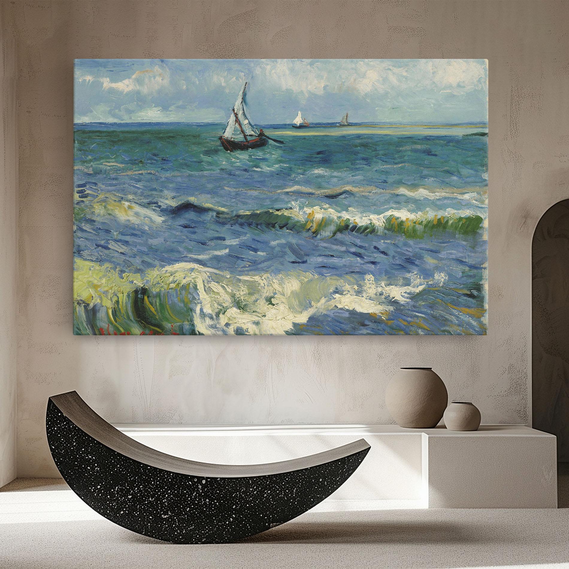 Leinwandbild Zeegezicht Saintes Maries mockup 8