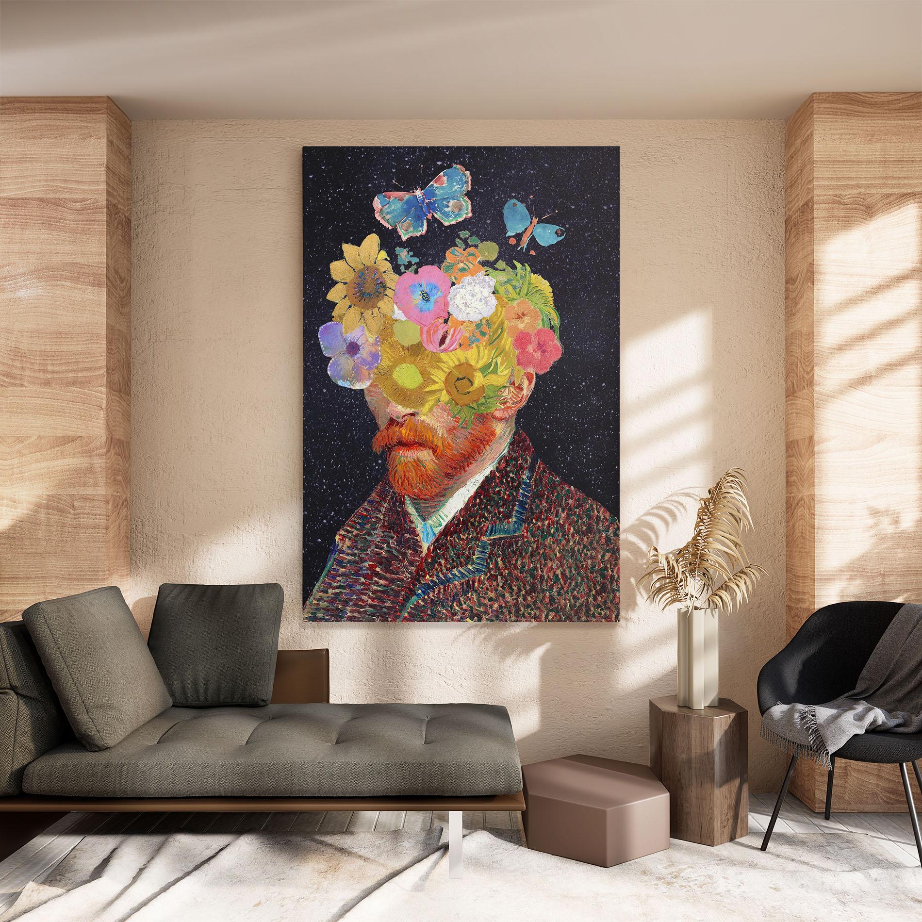 Leinwandbild Flower Self Portrait mockup 8