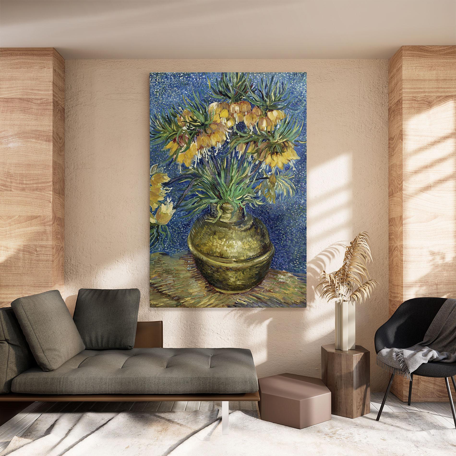Leinwandbild Imperial Fritillaries Art mockup 8