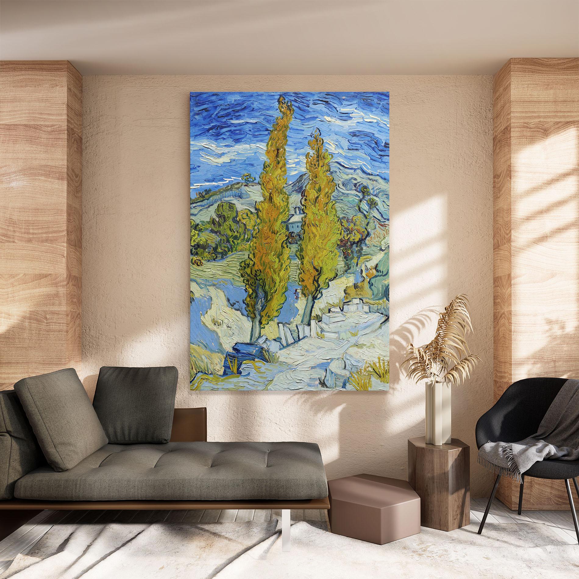 Leinwandbild Poplars At Saint Remy mockup 8